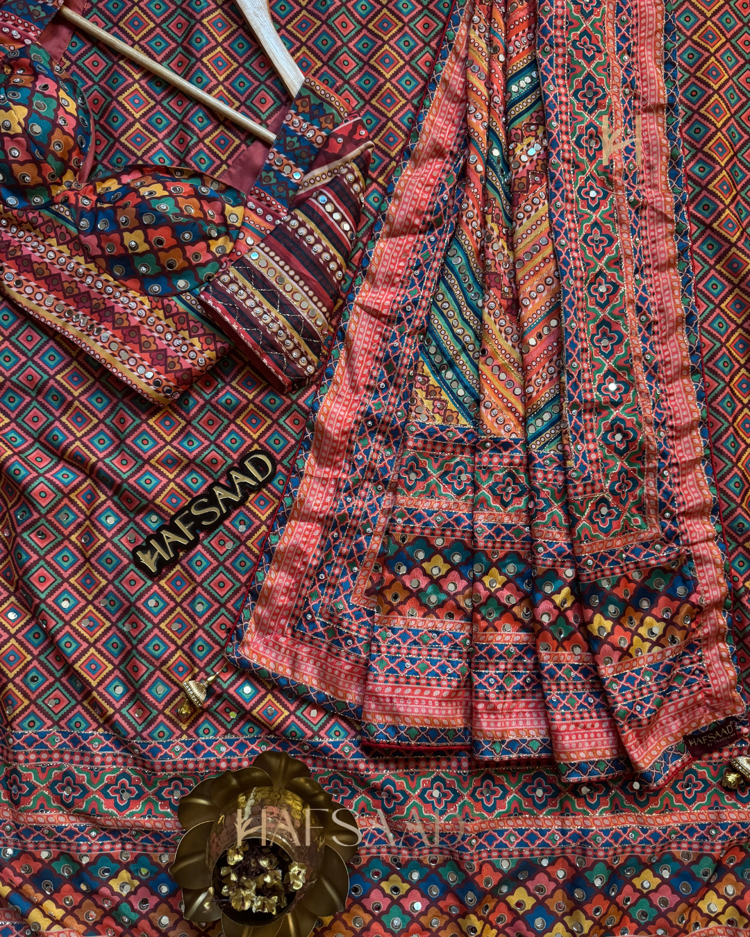 Kiran- Mirror Work Saree