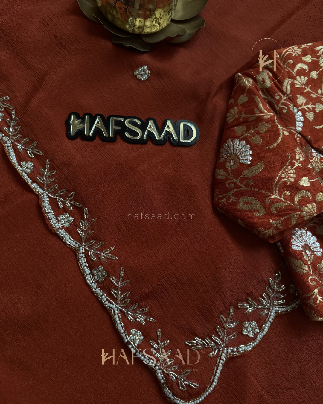 Himanshi - Chinnon saree (orange)