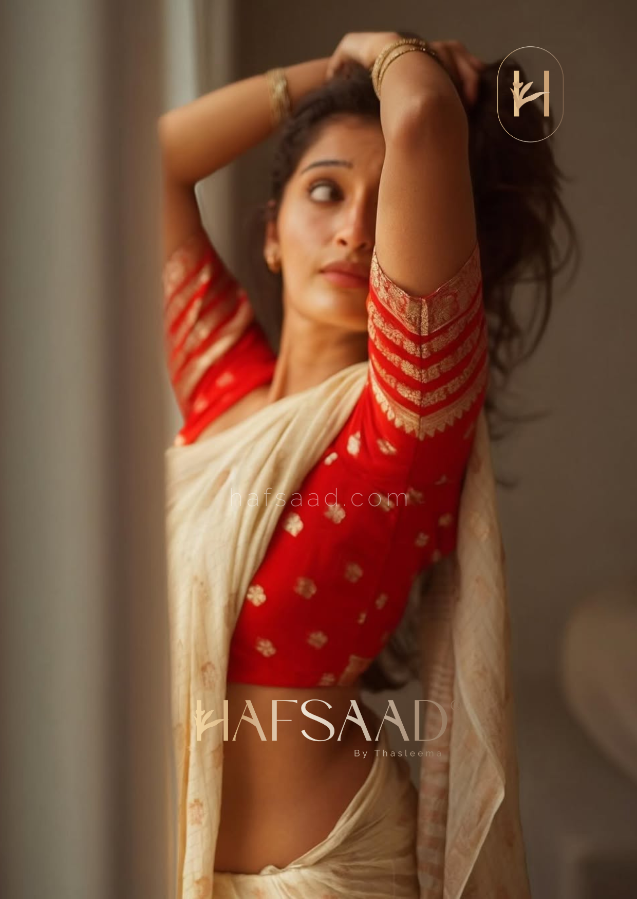 Niharika in Deepika chex saree