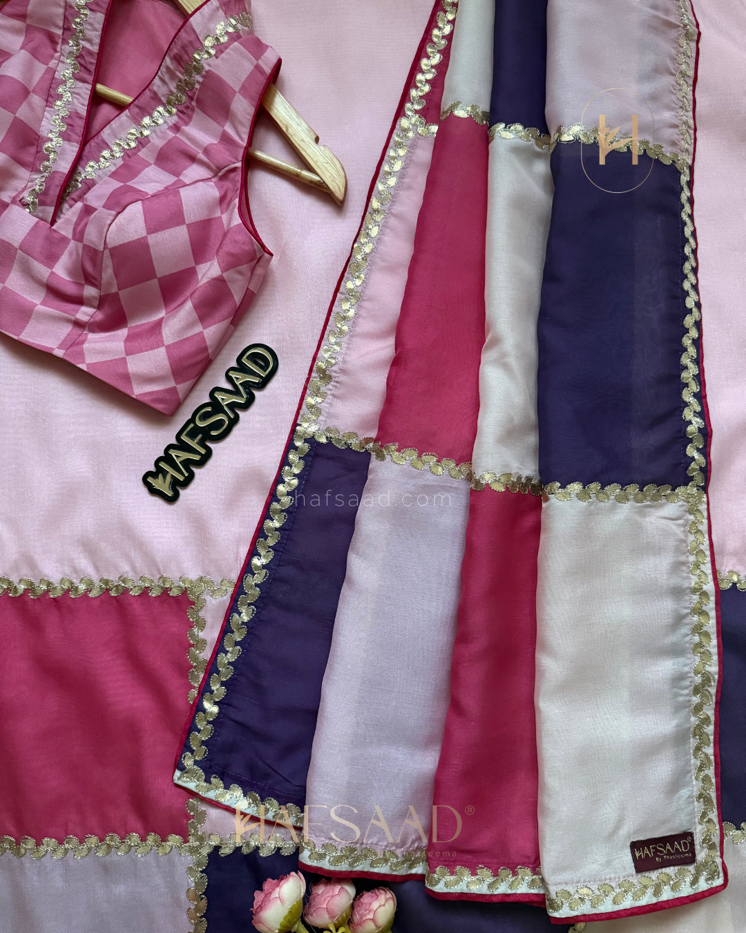 Saloni- Soft organza saree (Pink)