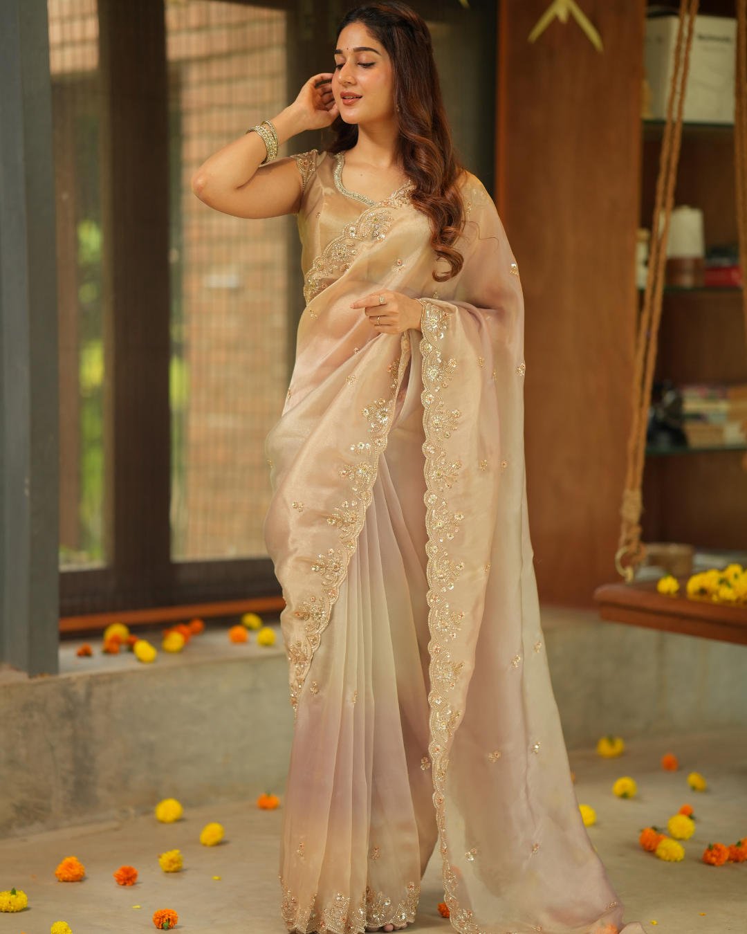 Hisna- ombré designer saree