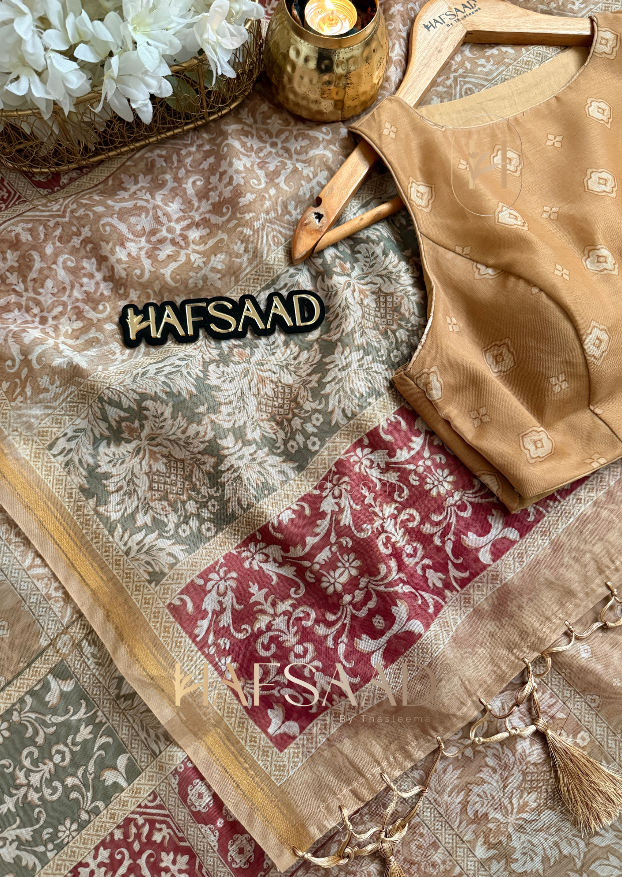 German paisley - soft German silk saree