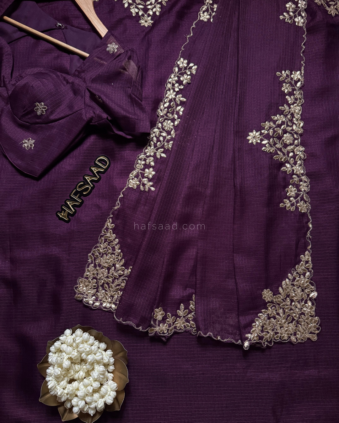 Rubita- Gota Work Saree (Purple)