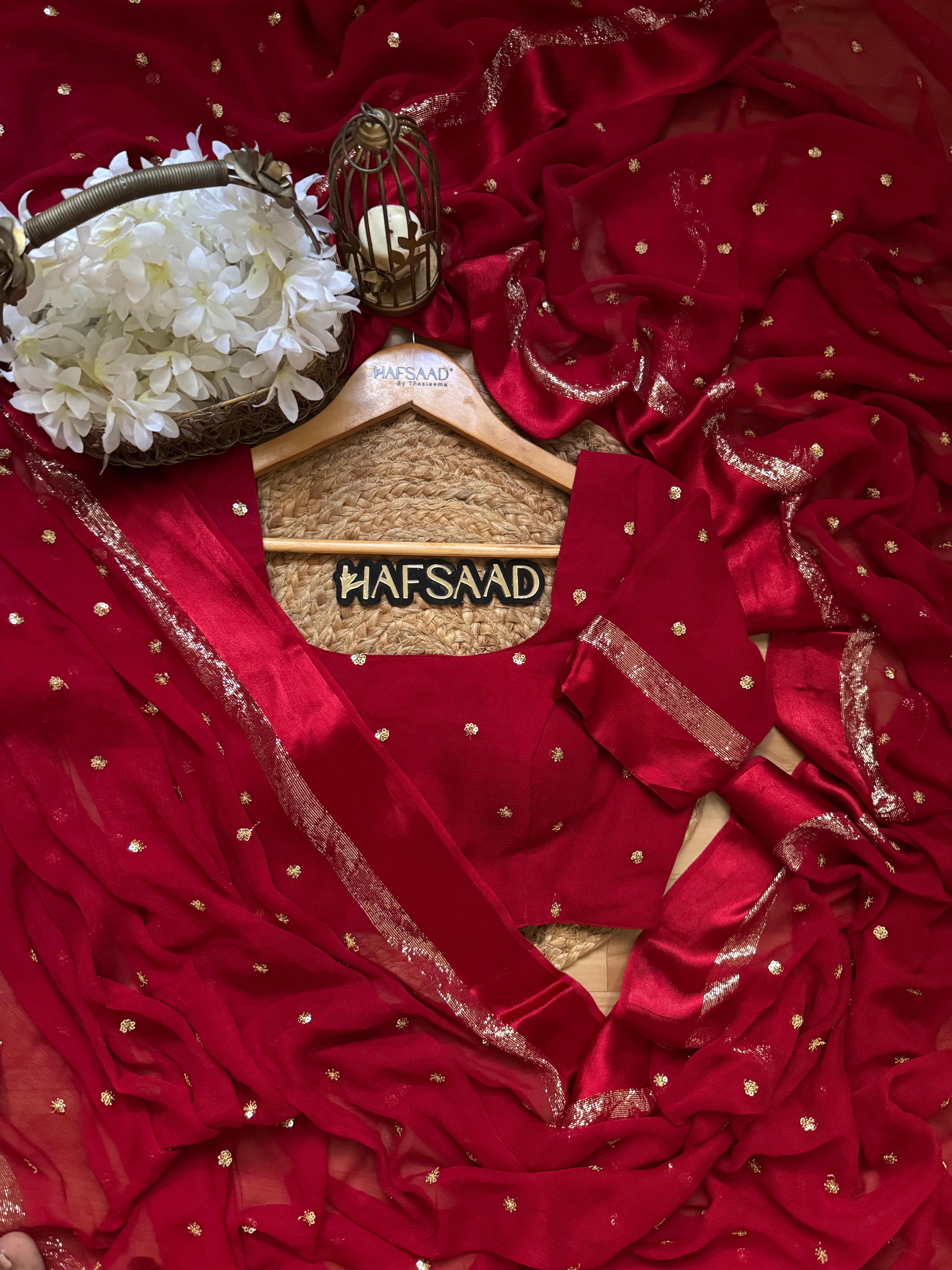 Mira- pure viscose saree (Red)