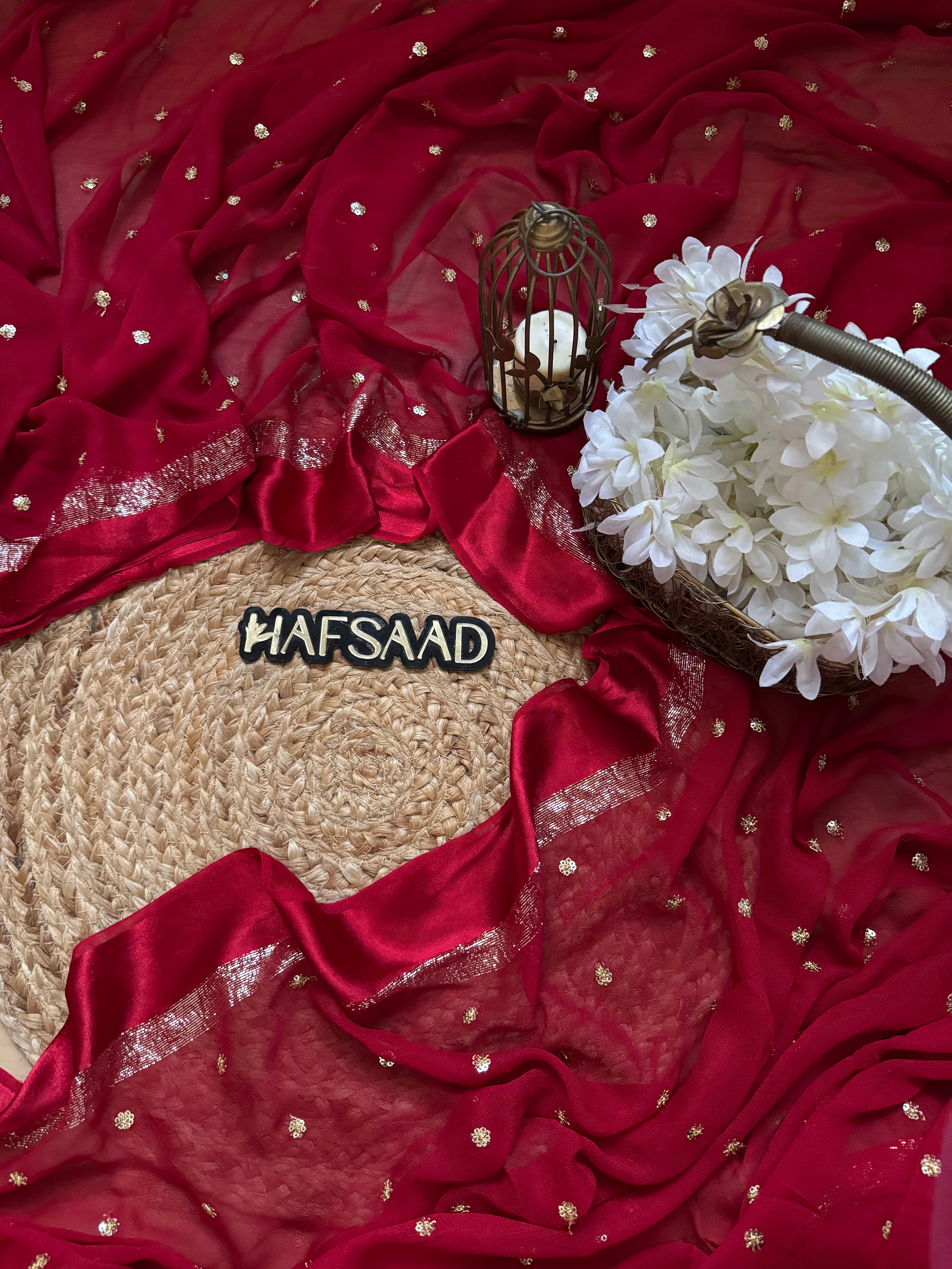 Mira- pure viscose saree (Red)