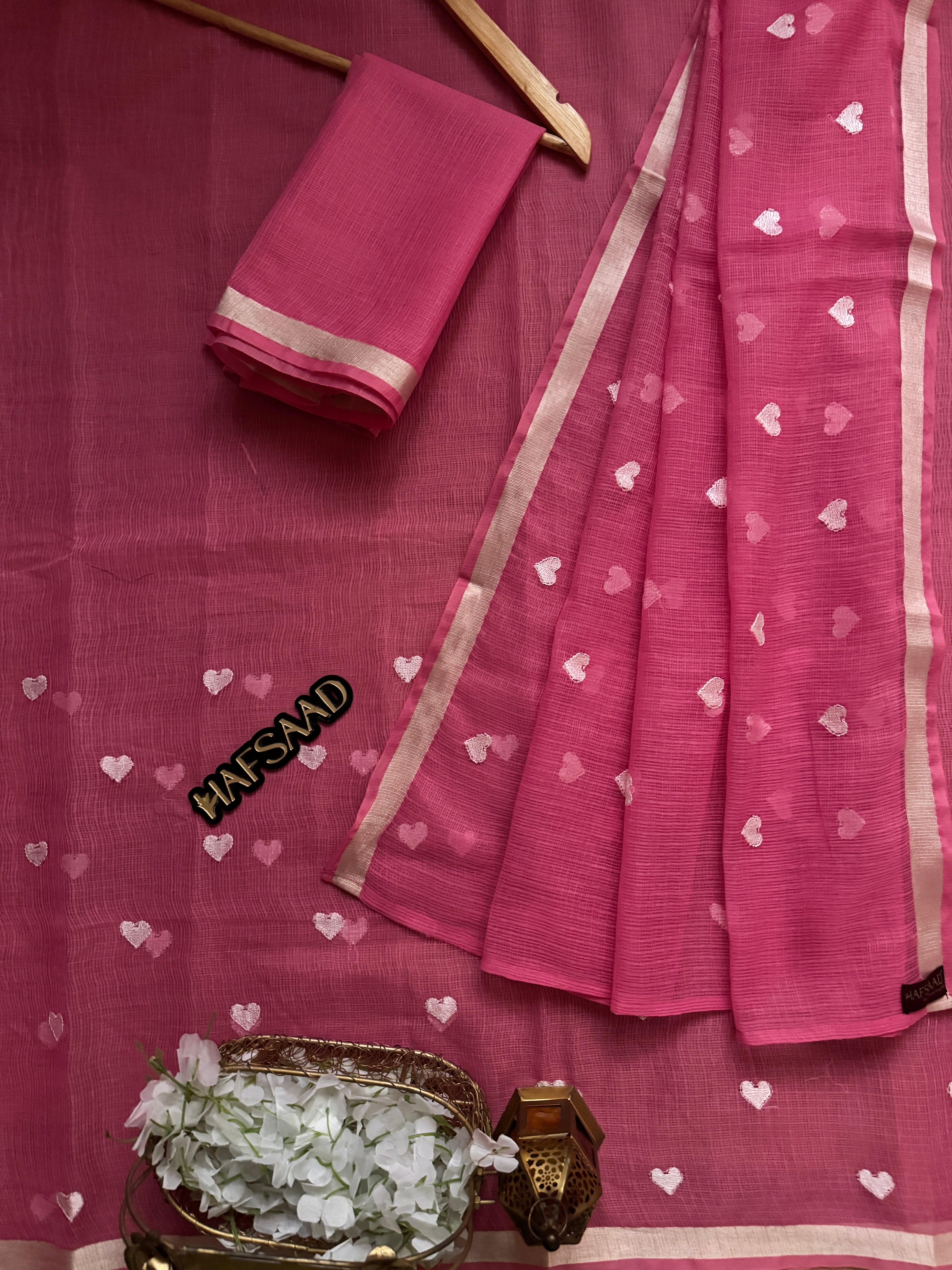 Amour - Pure Kota saree (Baby Pink)