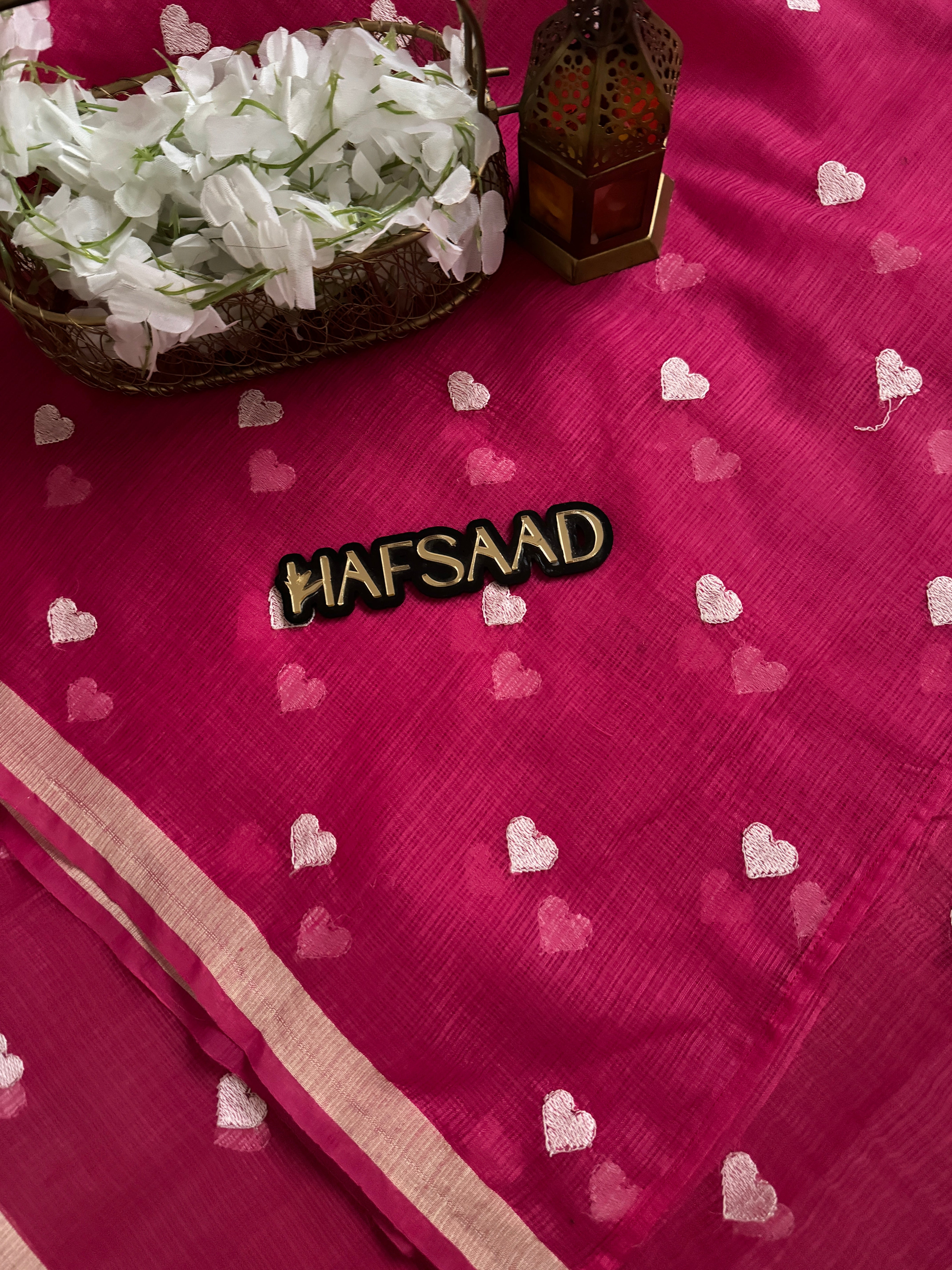 Amour - Pure Kota saree ( Hot Pink)