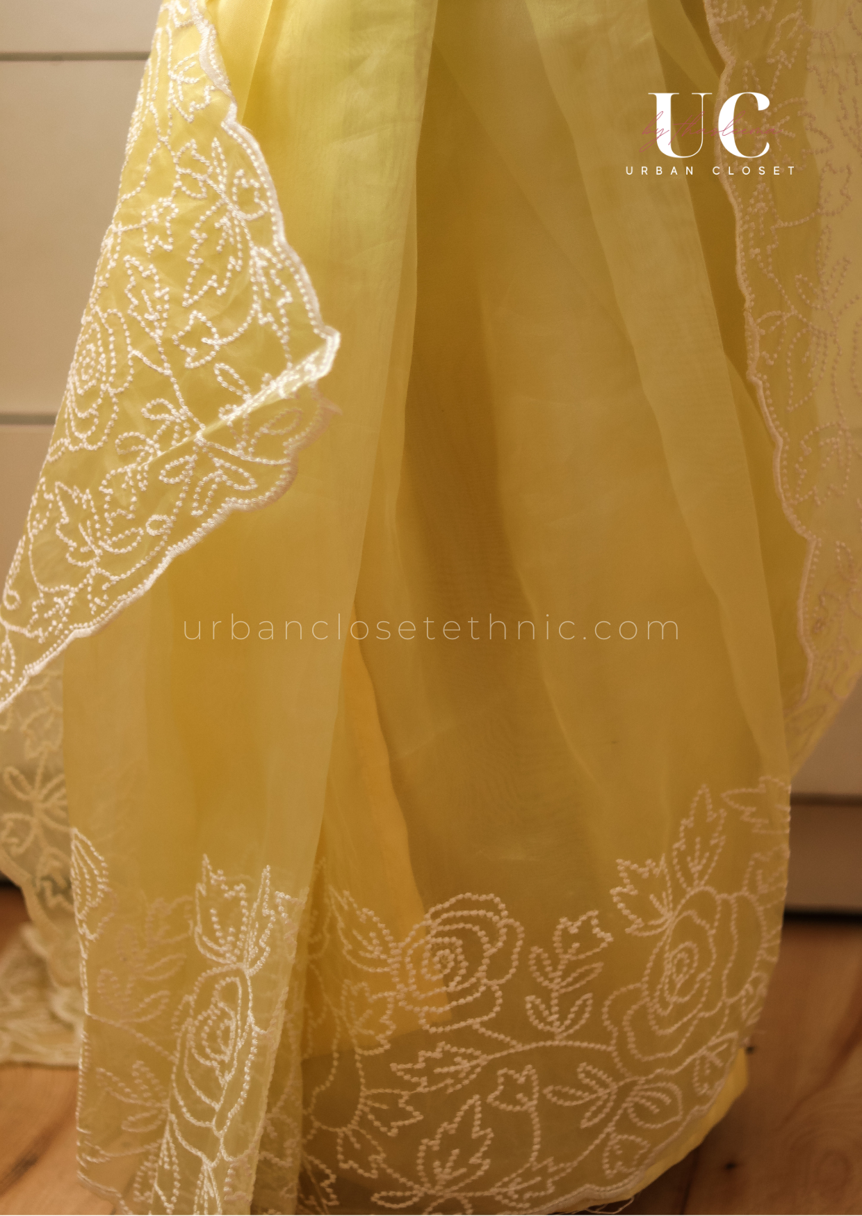 Isha Organza- Pastel Yellow