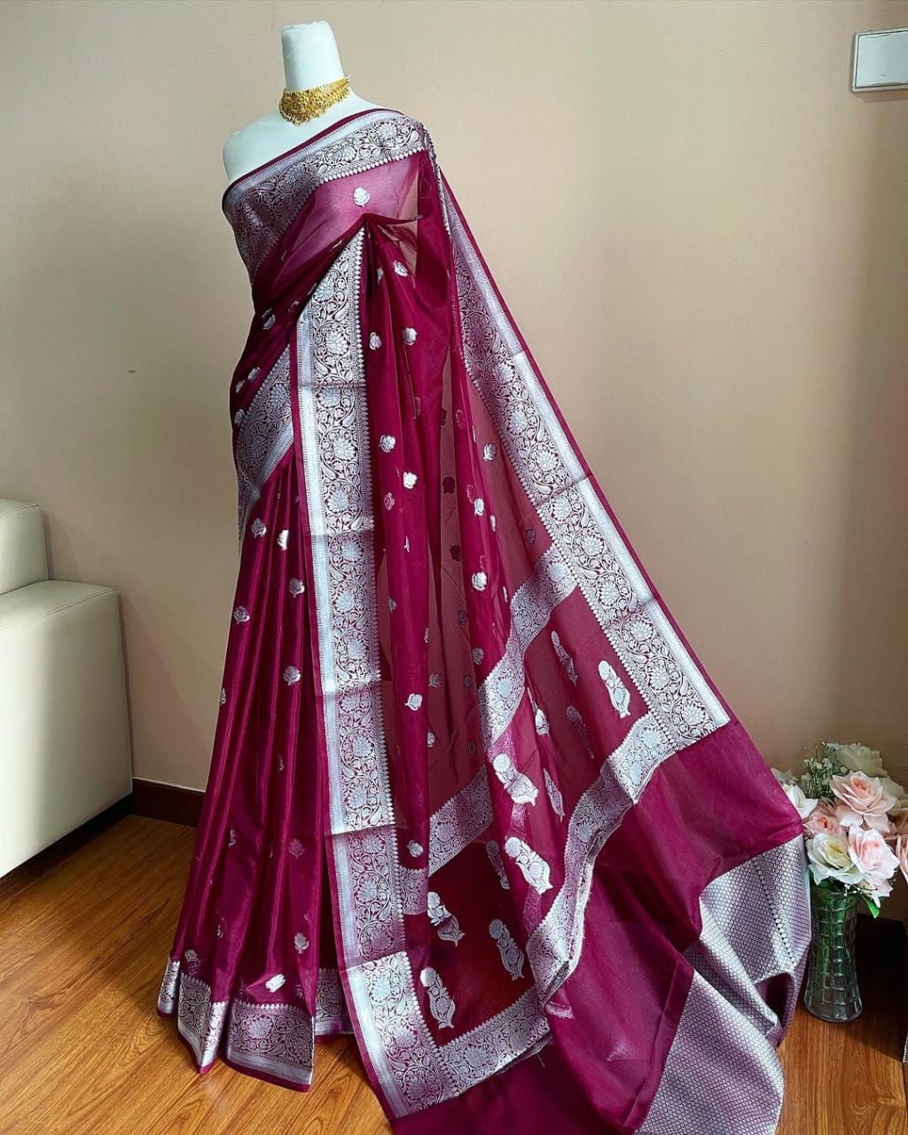 Isha- Premium butter silk Saree