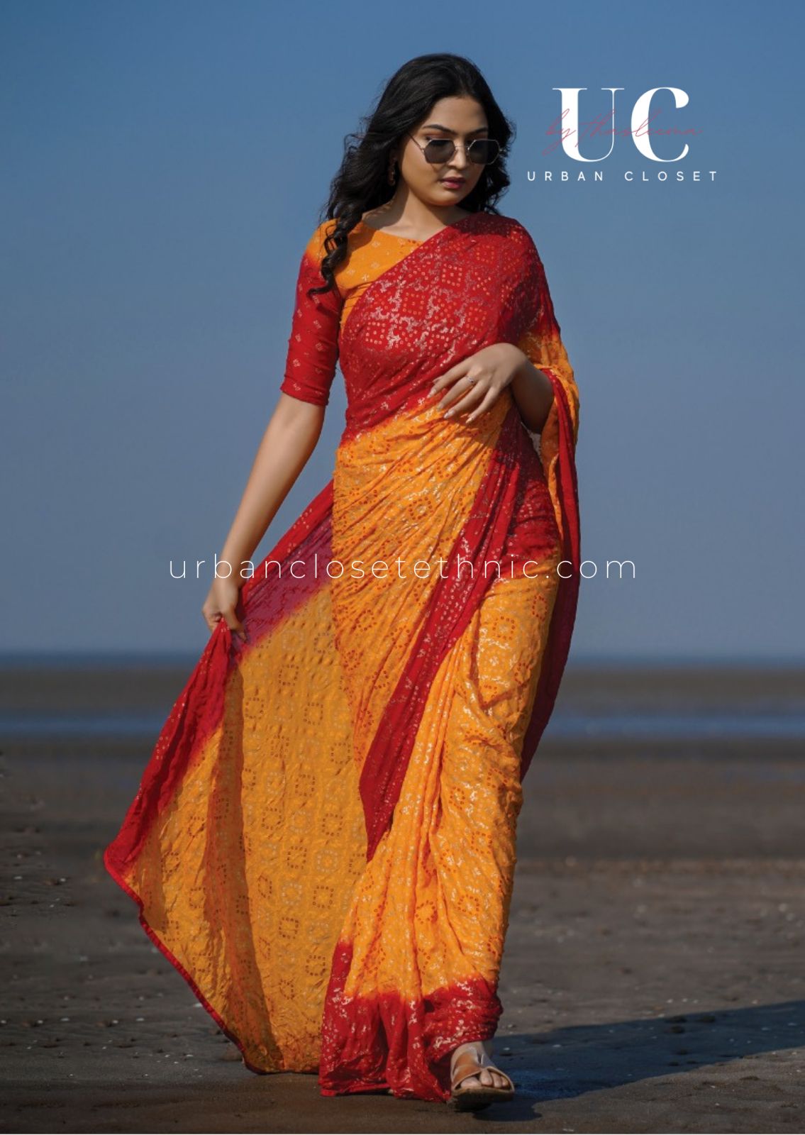 Juvi- Bandhni saree