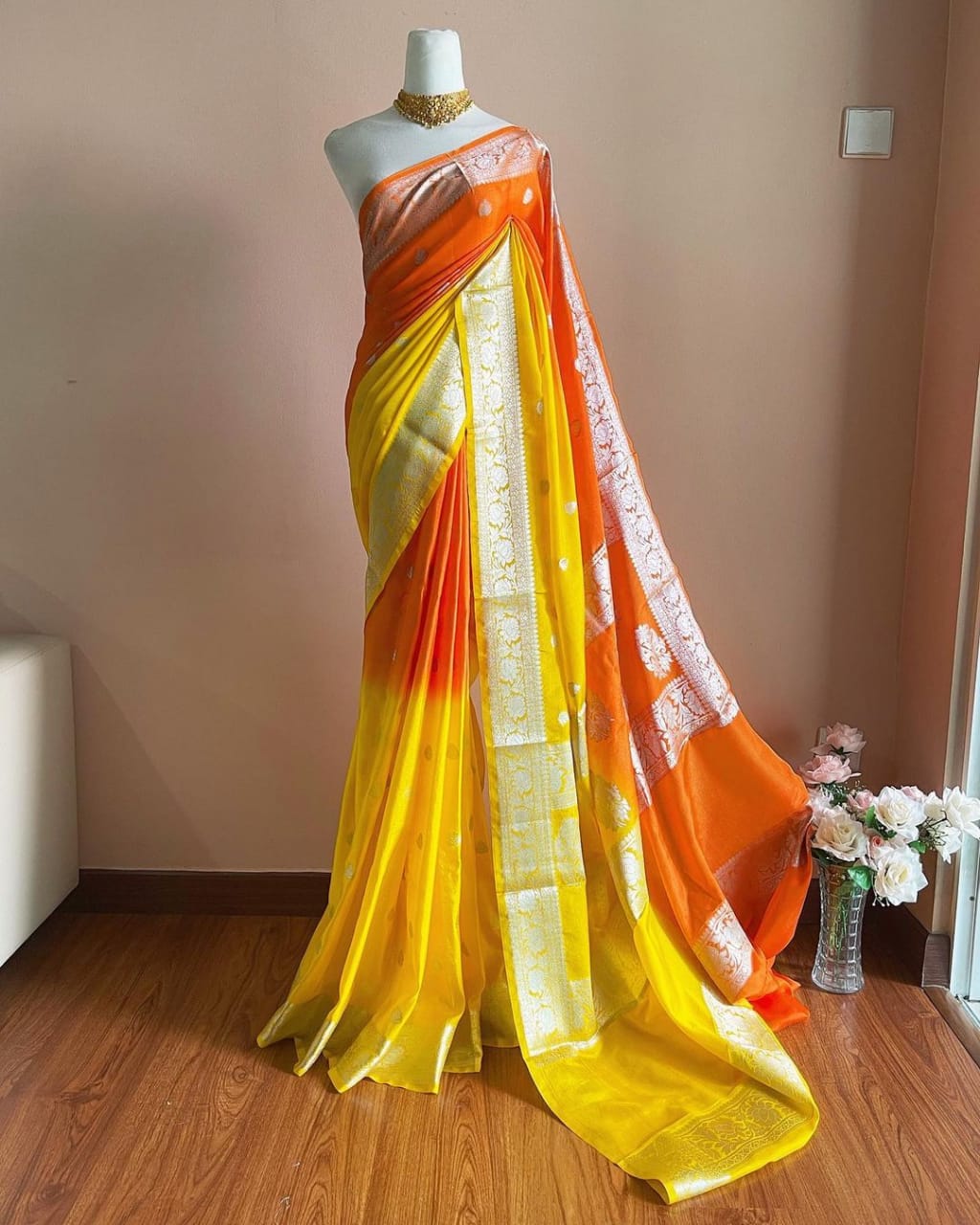 Isha- Premium butter silk Saree