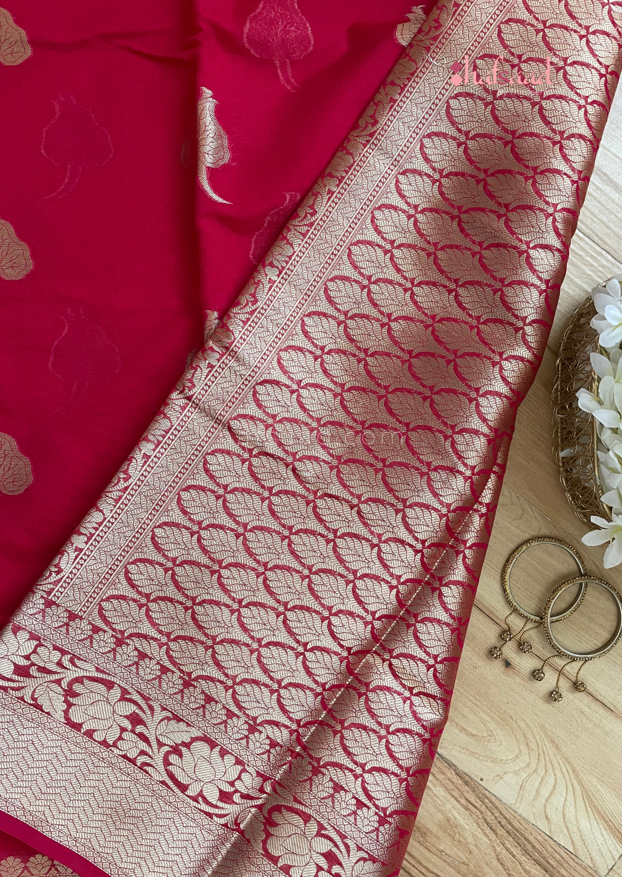 Amrutha-Hot pink soft silk saree