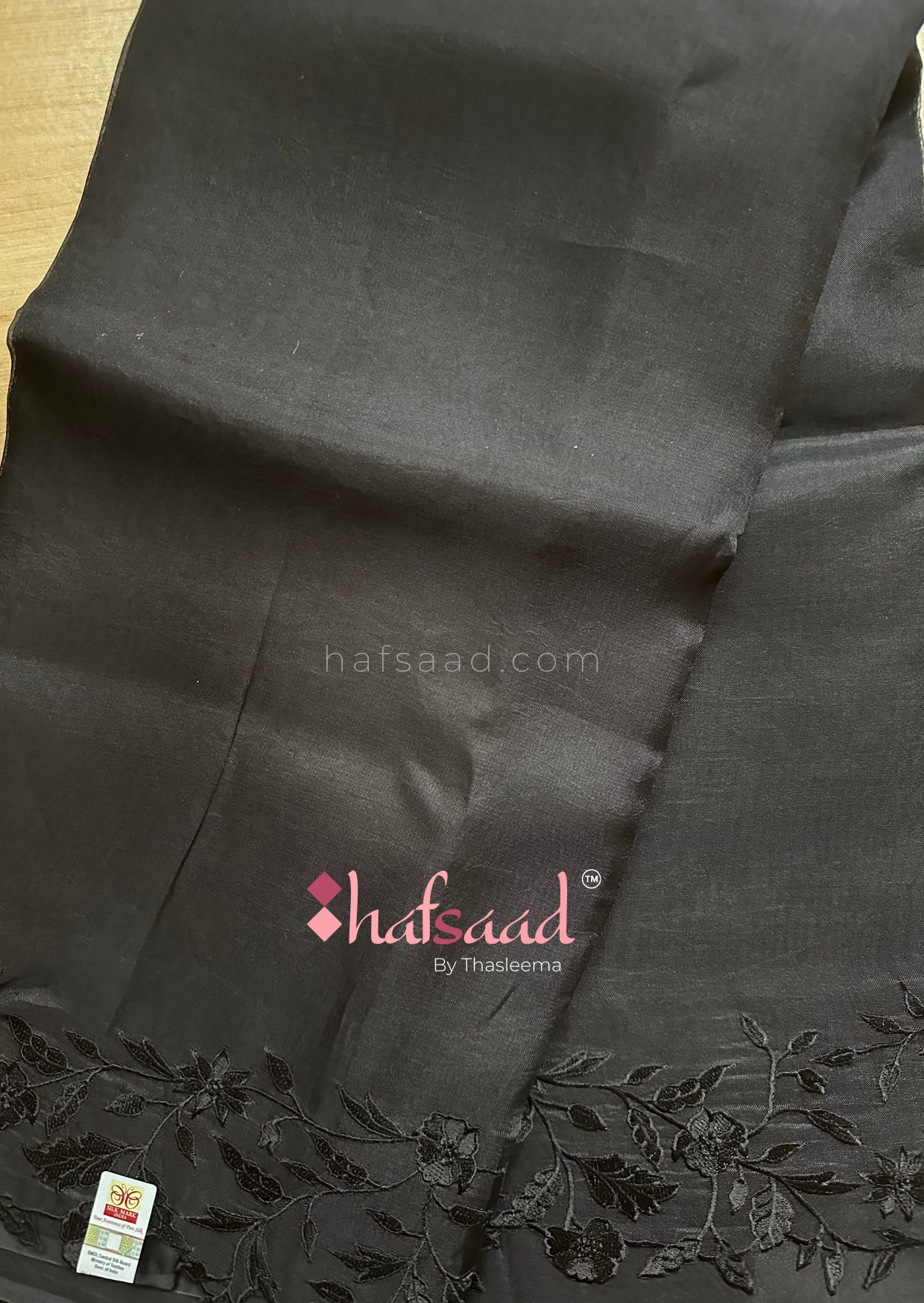 Roop- Pure organza silk saree (Black)