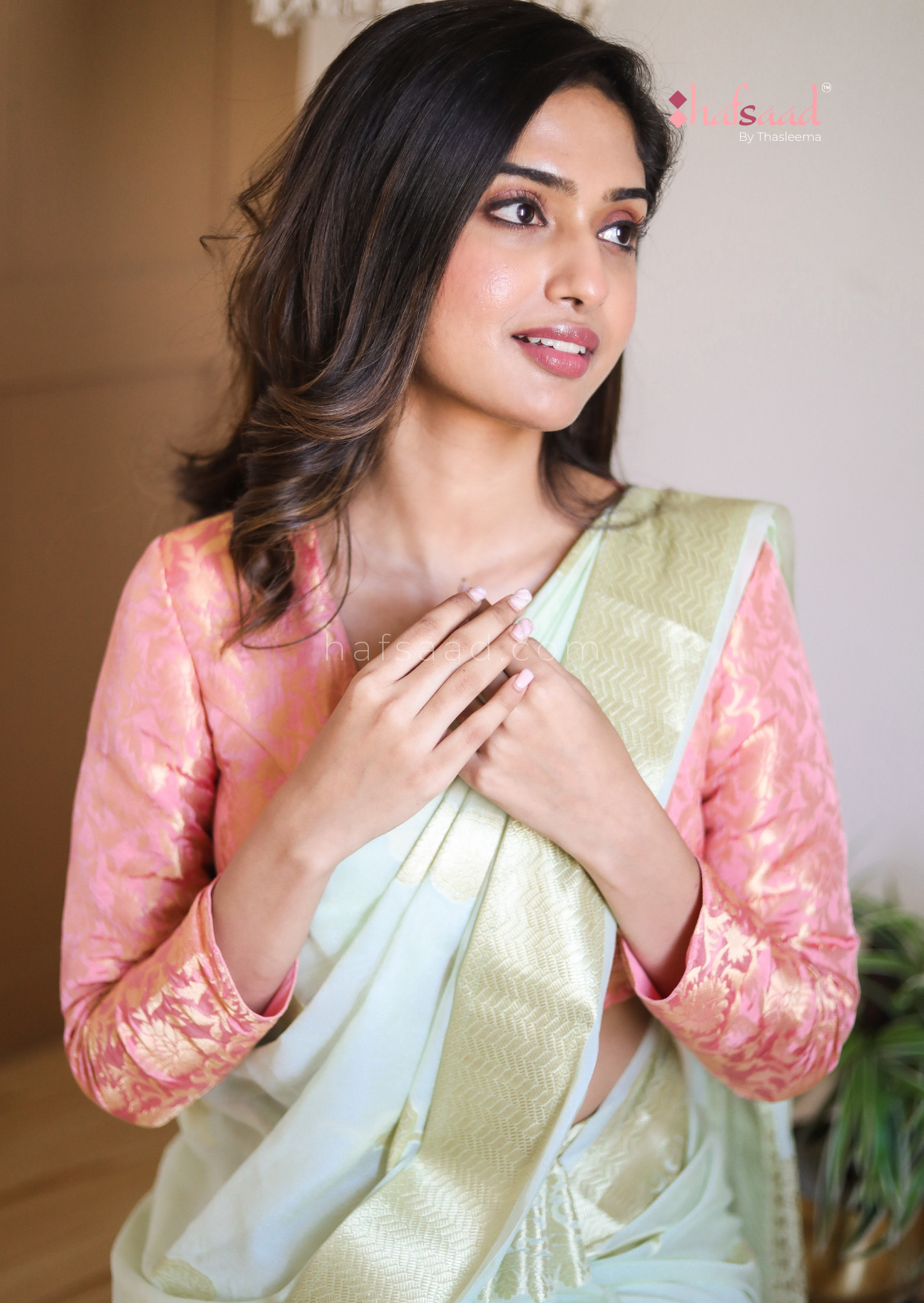 Amrutha-Mint green silk saree