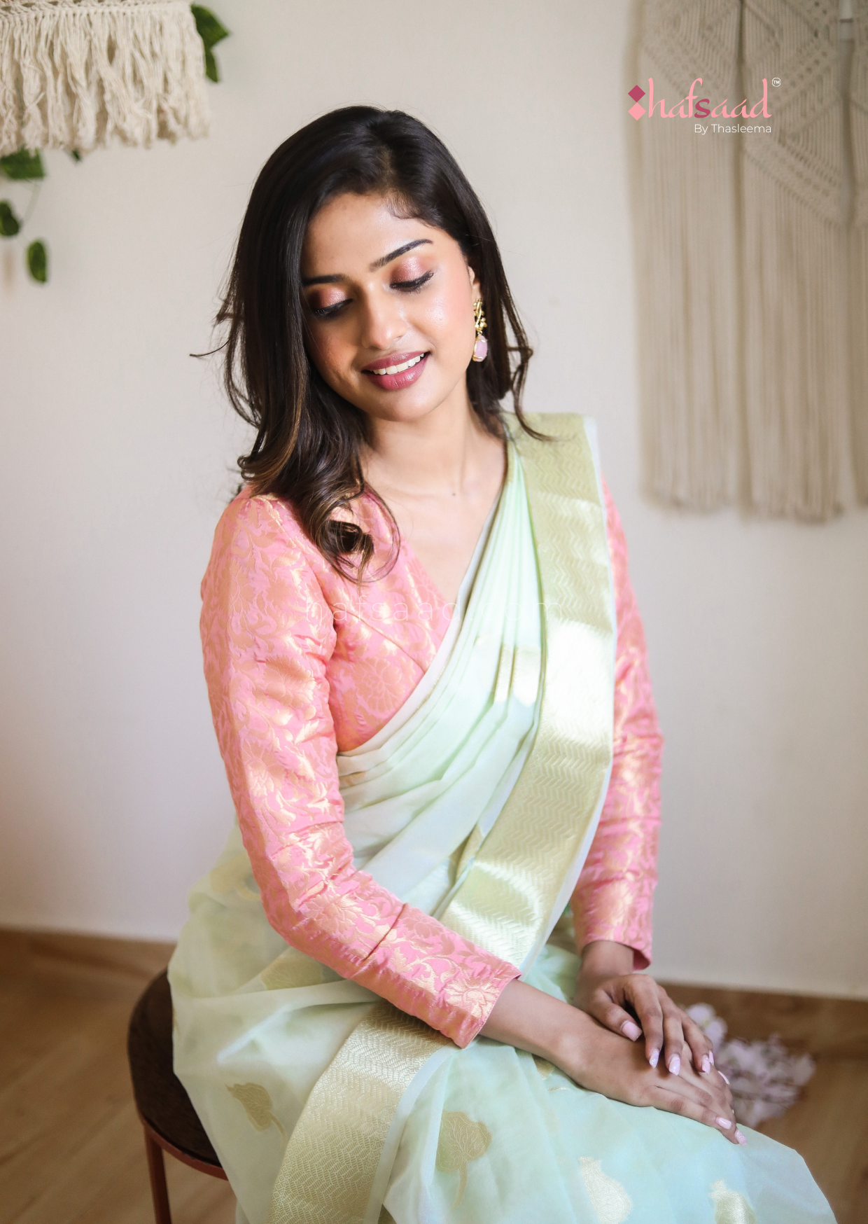 Amrutha-Mint green silk saree