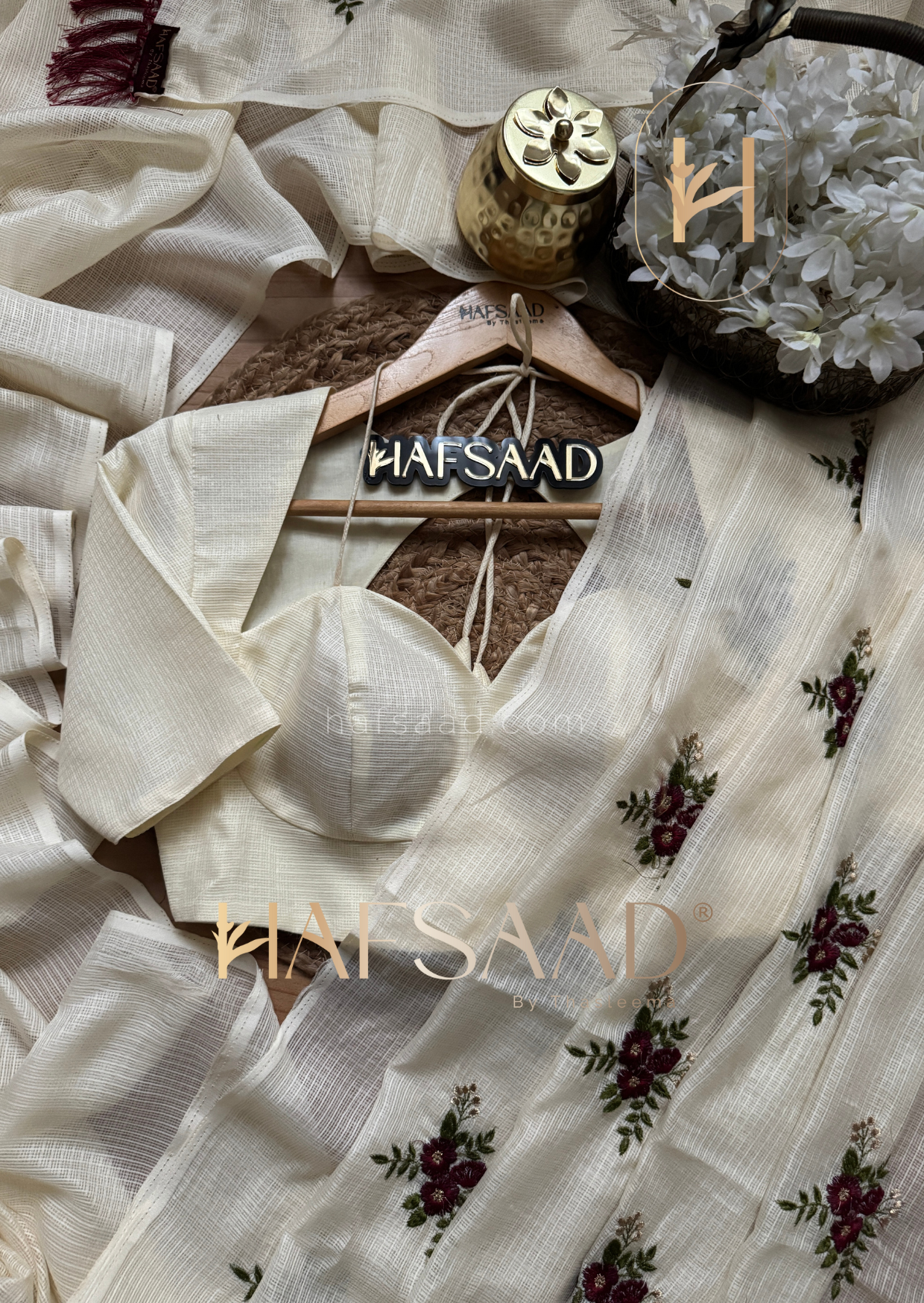 Ancy - Floral kota saree
