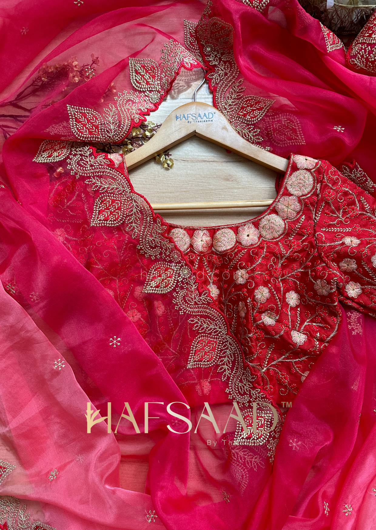 Harshini- ombre semi organza saree