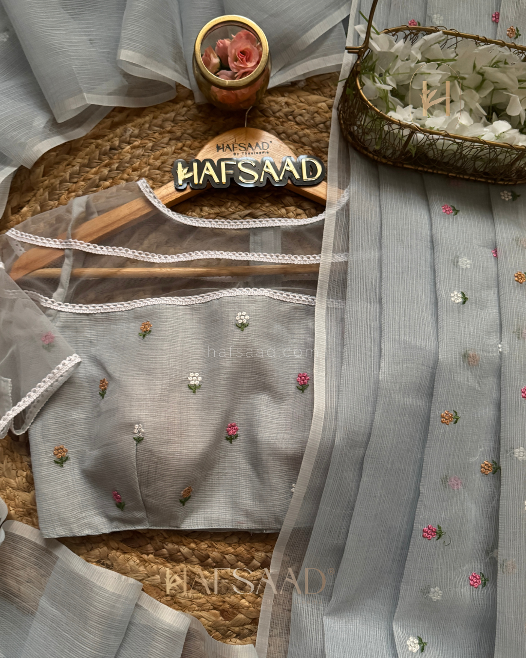 Fleur - Premium Kota Saree (blue)