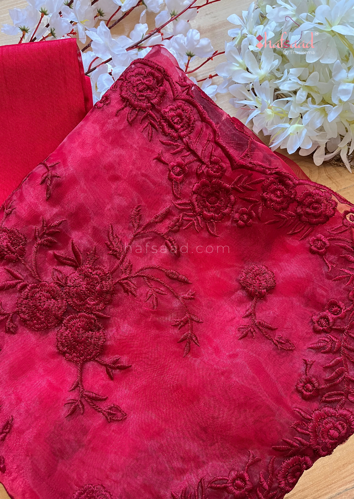 Aayushi - Organza Saree (Maroon)