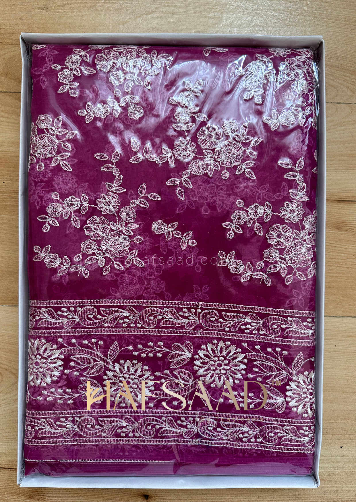 Saloni- Pure organza silk saree (Purple)