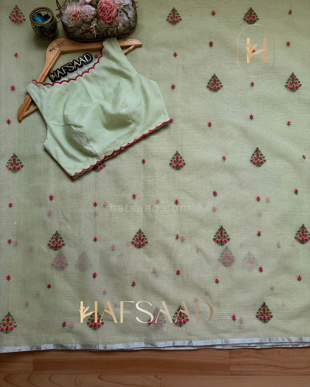 Christmas kota - Pure Kota saree (Green)