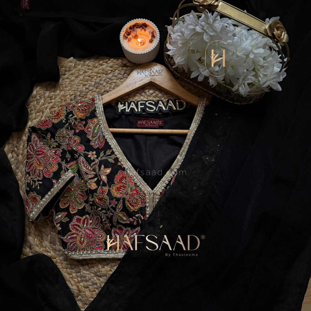 Diksha - Soft tissue saree (Black)