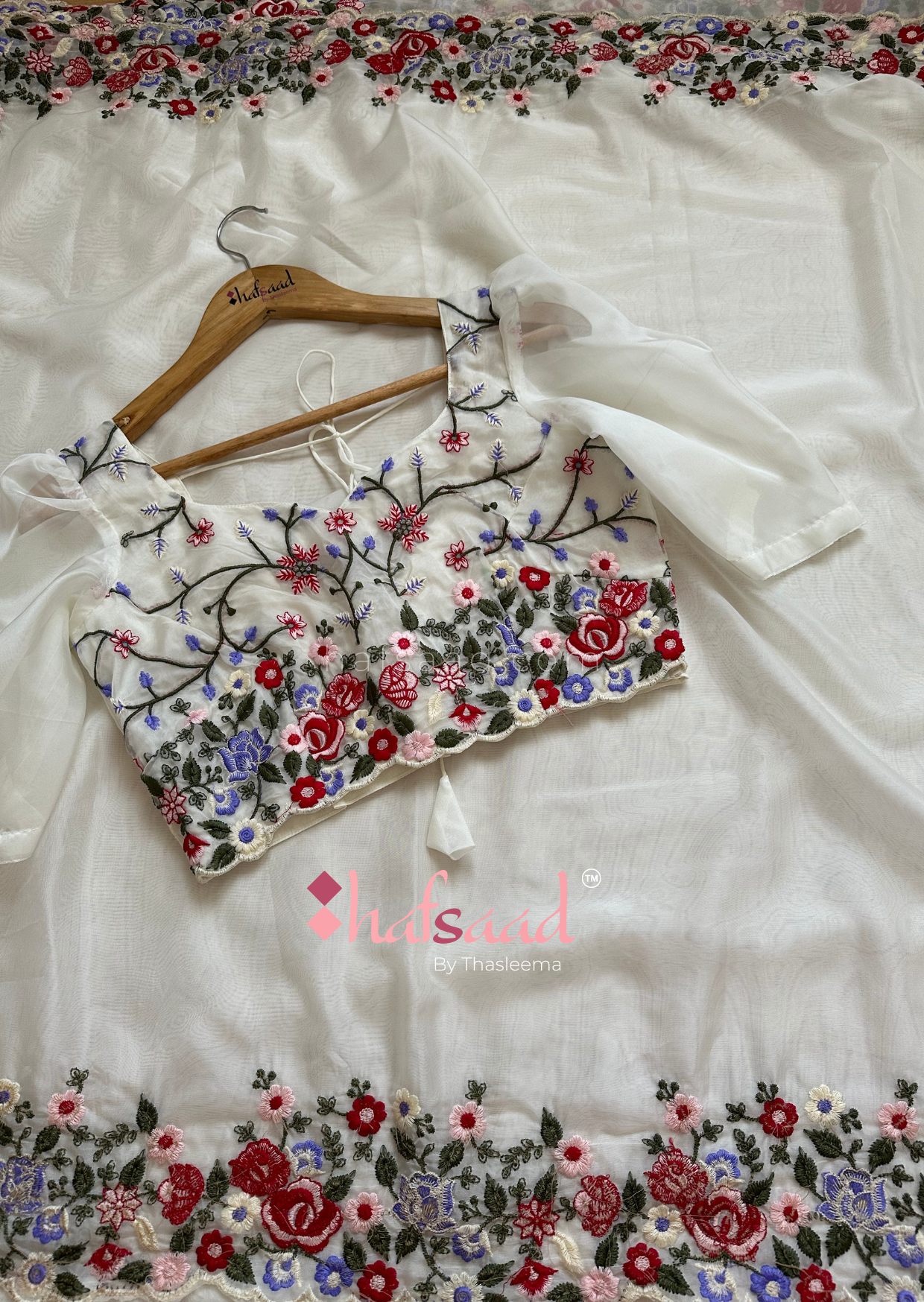 Winter Garden- soft embroidery saree