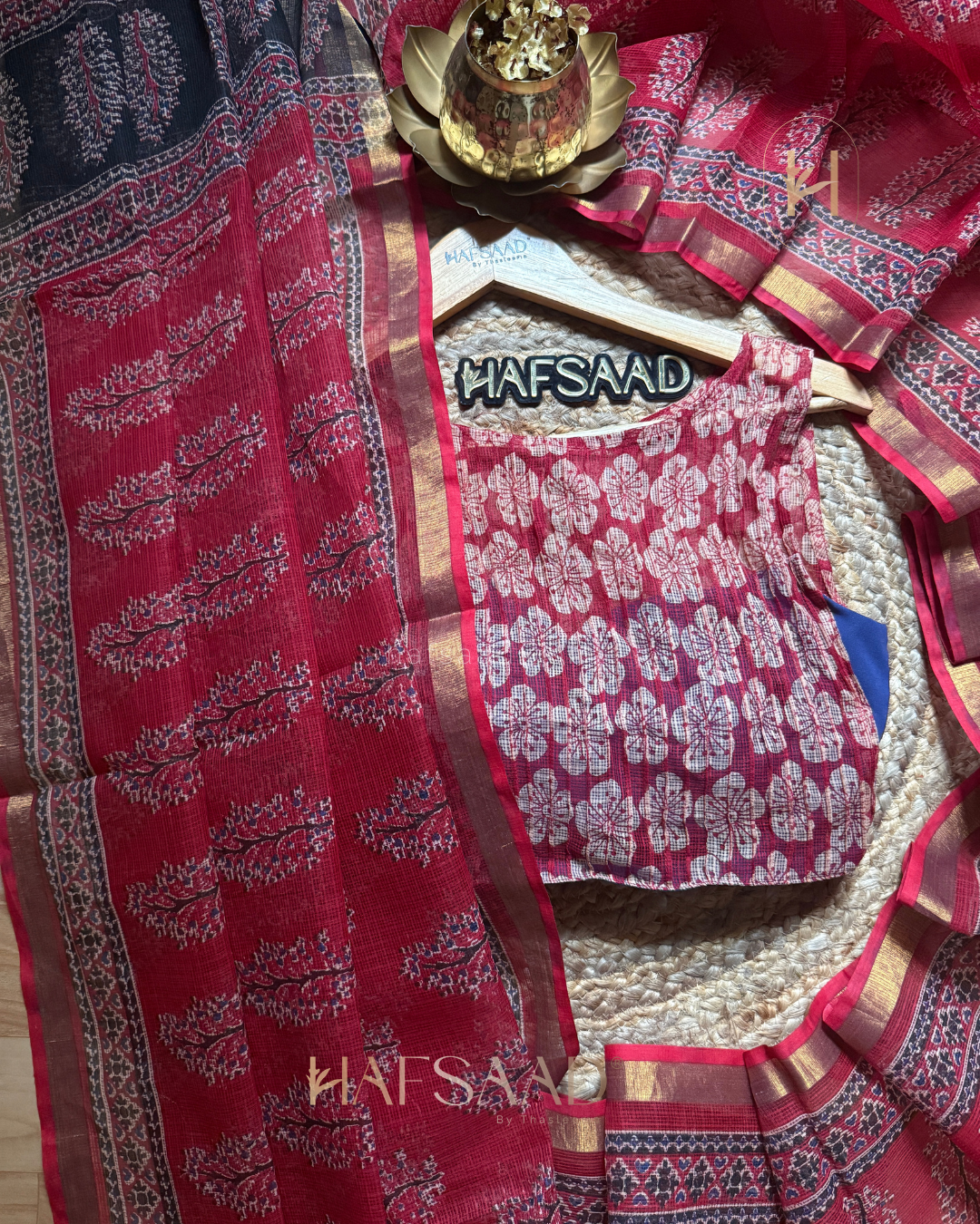 Kota - Kota Doriya Saree (Red)