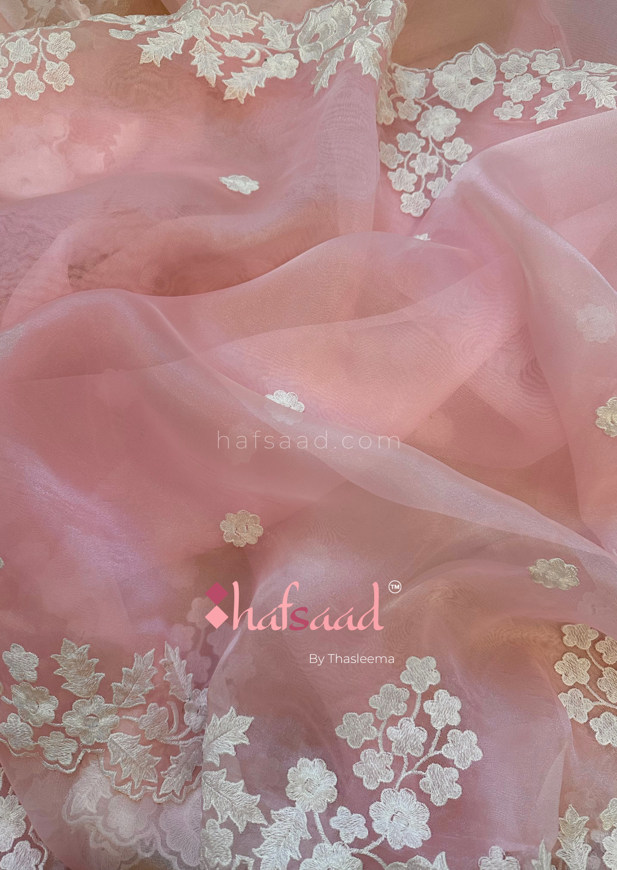 Tania- organza saree (Pink)