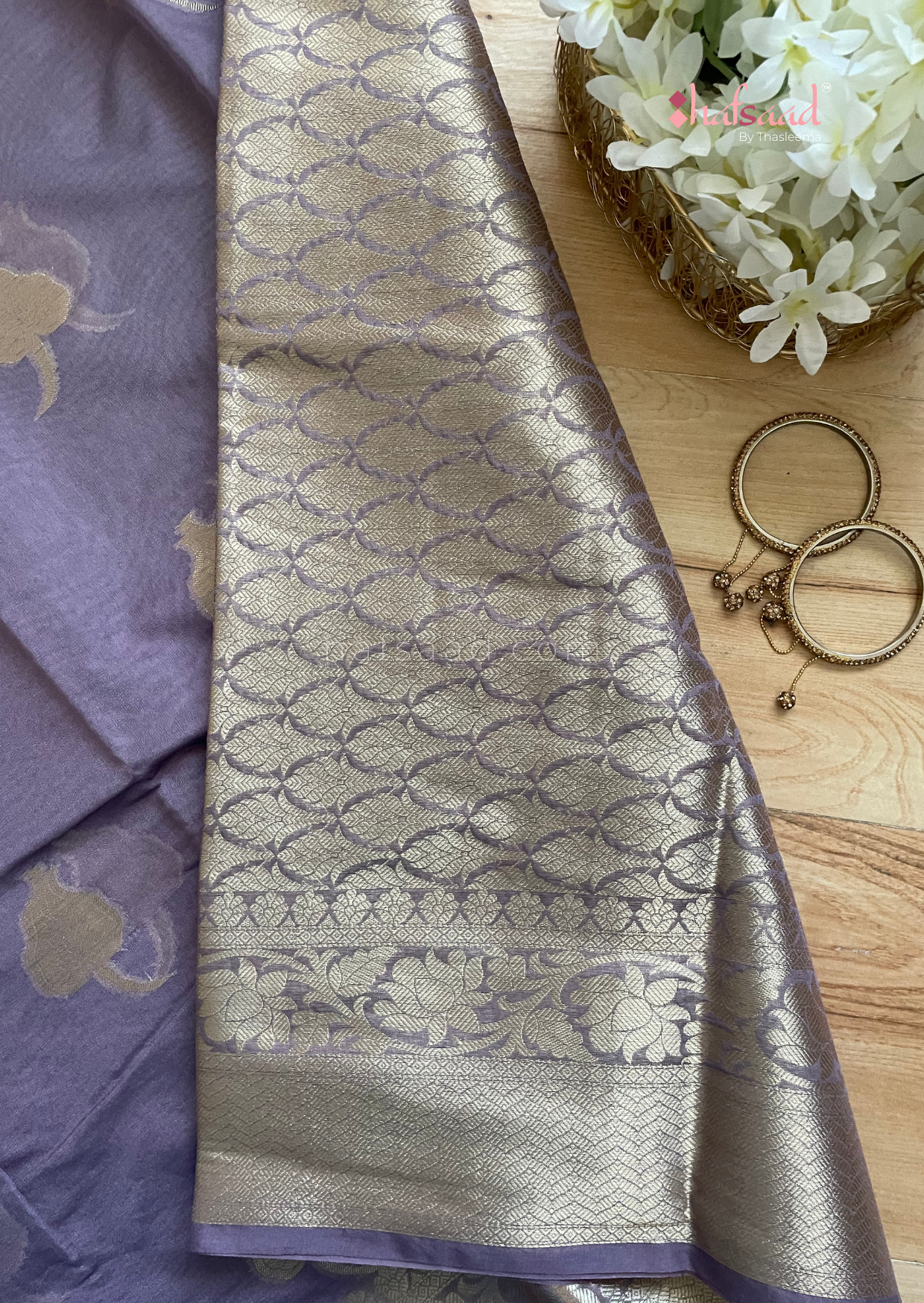 Amrutha-Dusty Lavender silk saree