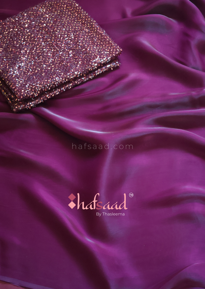 Empress- Designer Wear saree (Purple Sangria)
