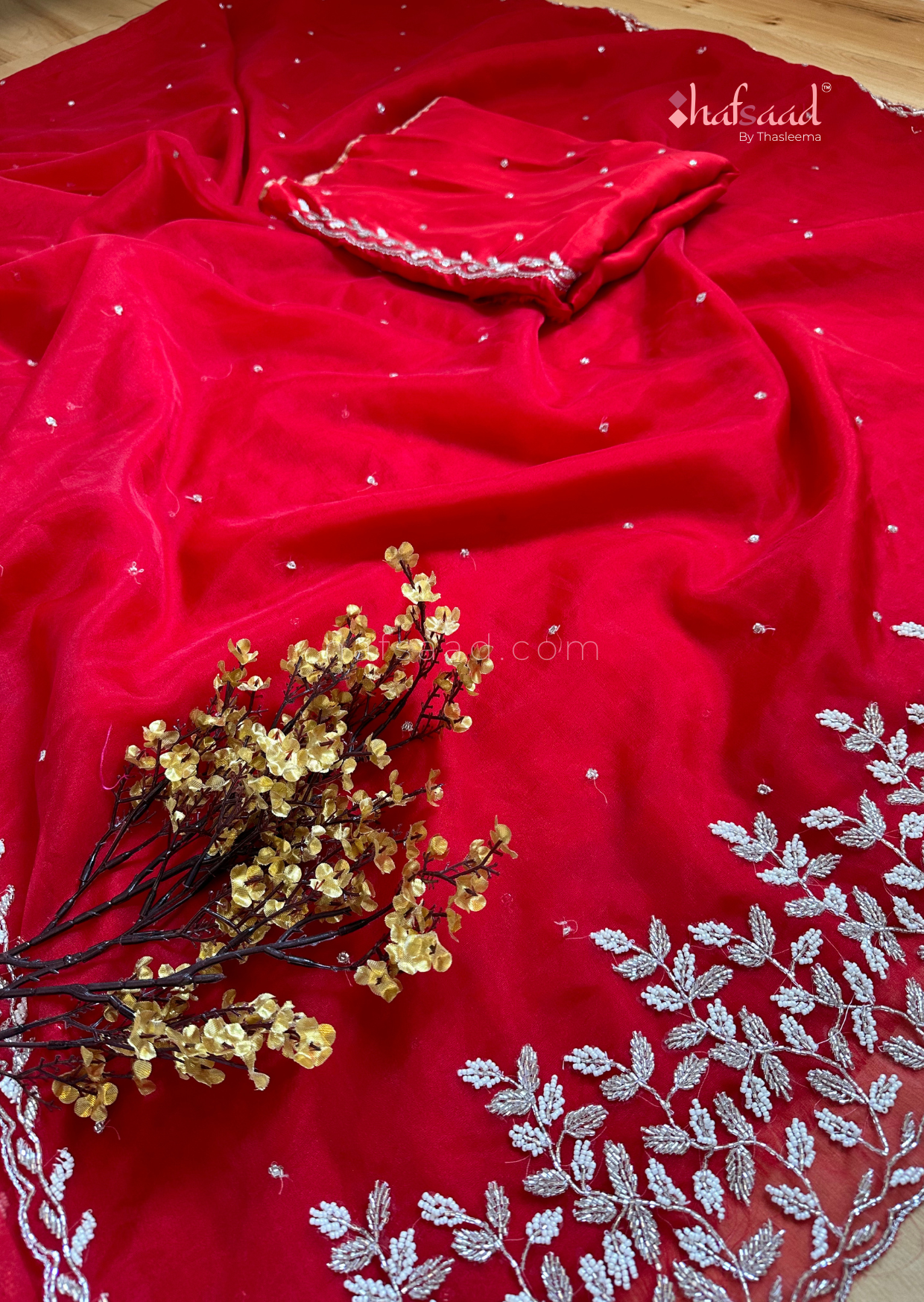 Amour- pure handwork organza saree