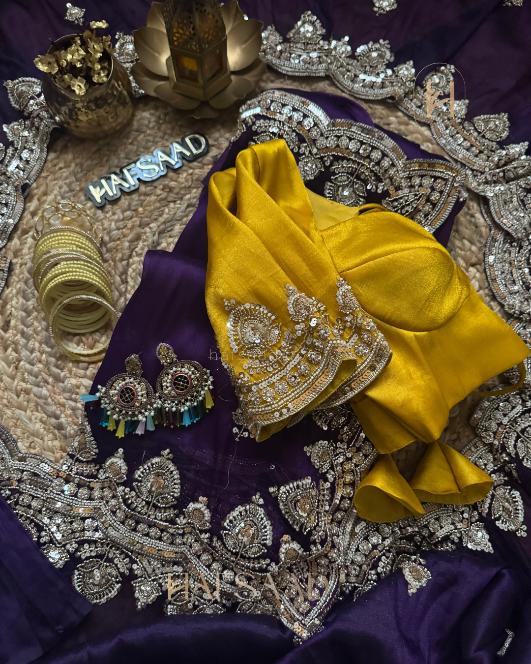 Afiya- Premium Soft Tissue Saree (Purple)