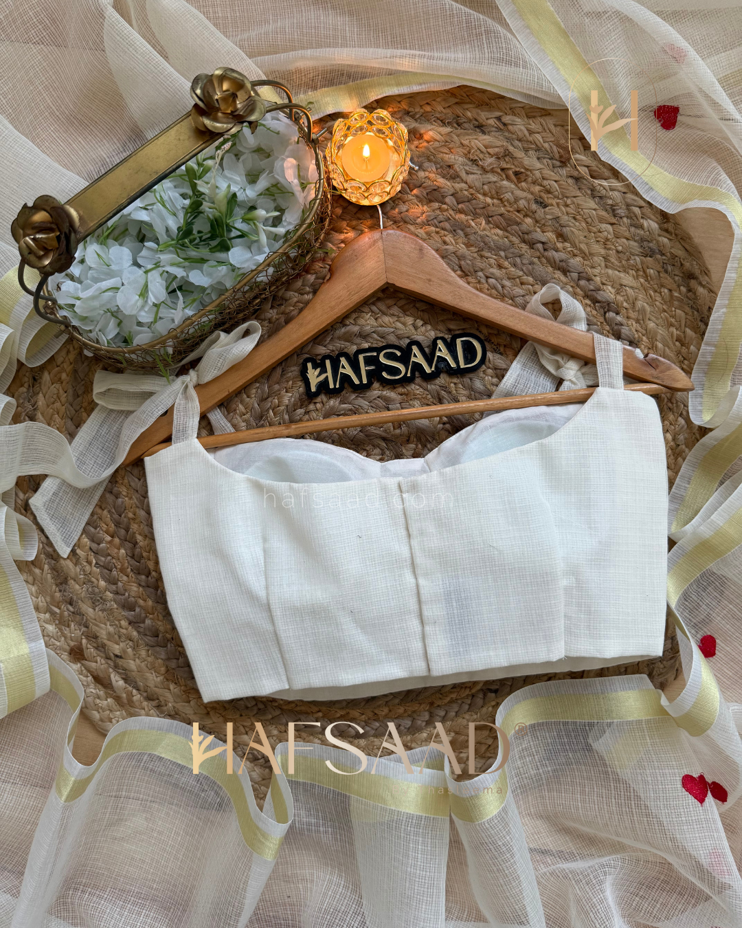 Amour - Pure Kota saree (White)