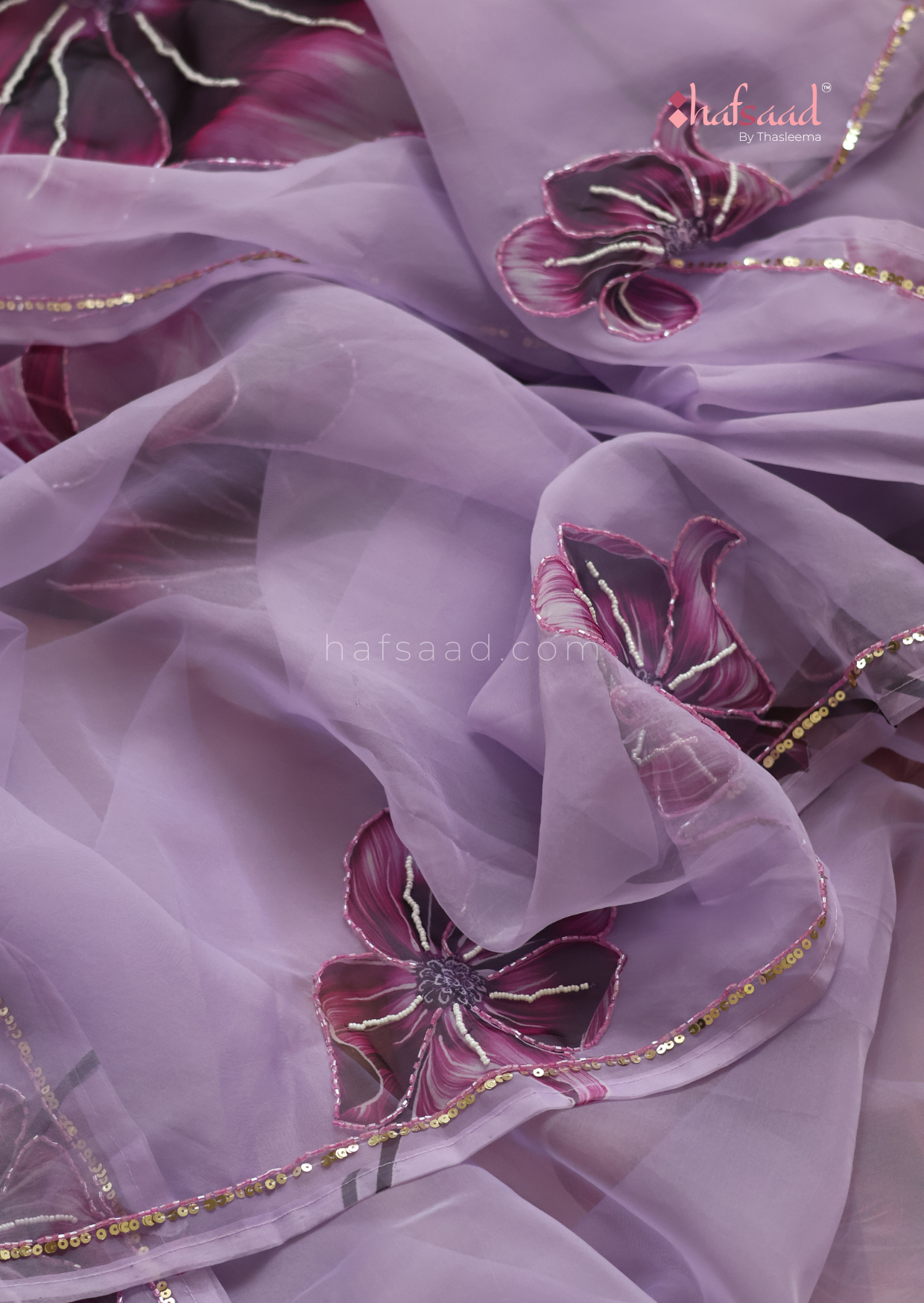 Dear Daisy- Handwork organza saree