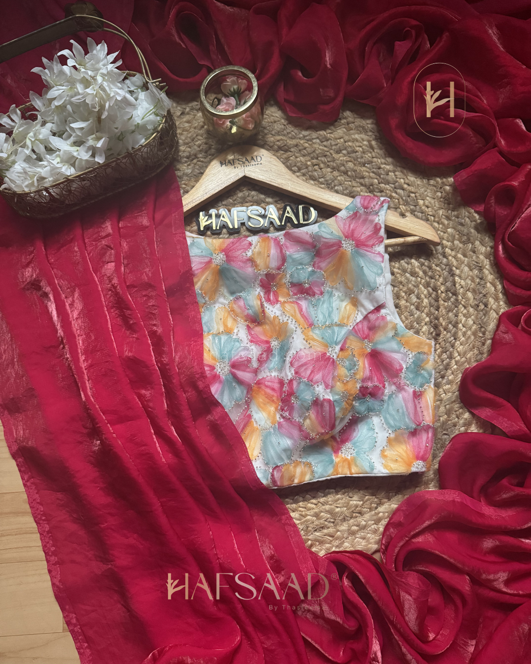 Cassie - Space silk saree (Pink)