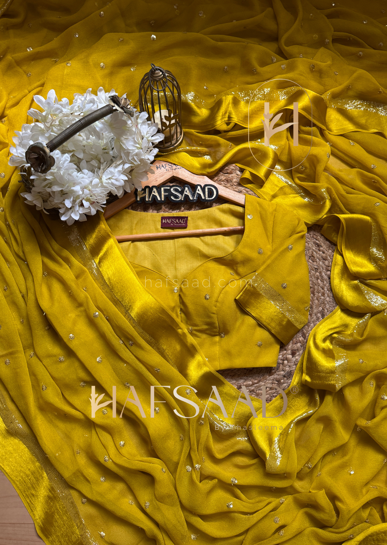 Mira- pure viscose saree (Yellow)