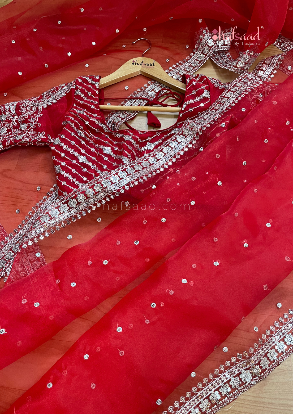 Mirchi- Designer organza saree