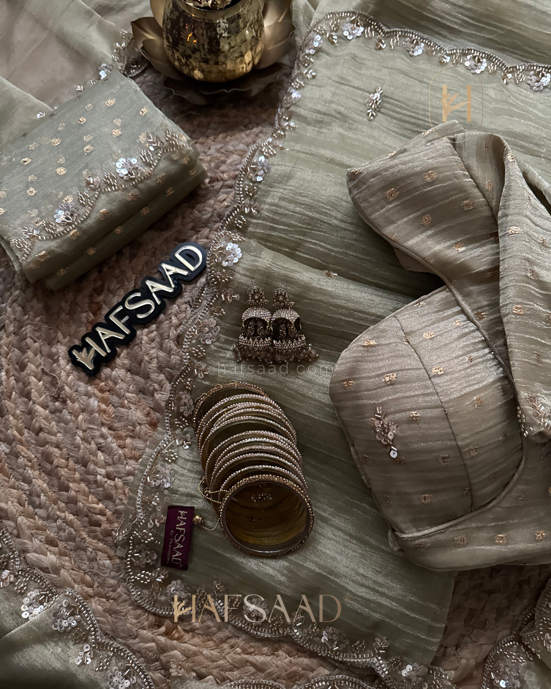 Mithul- soft tissue saree (Gold)