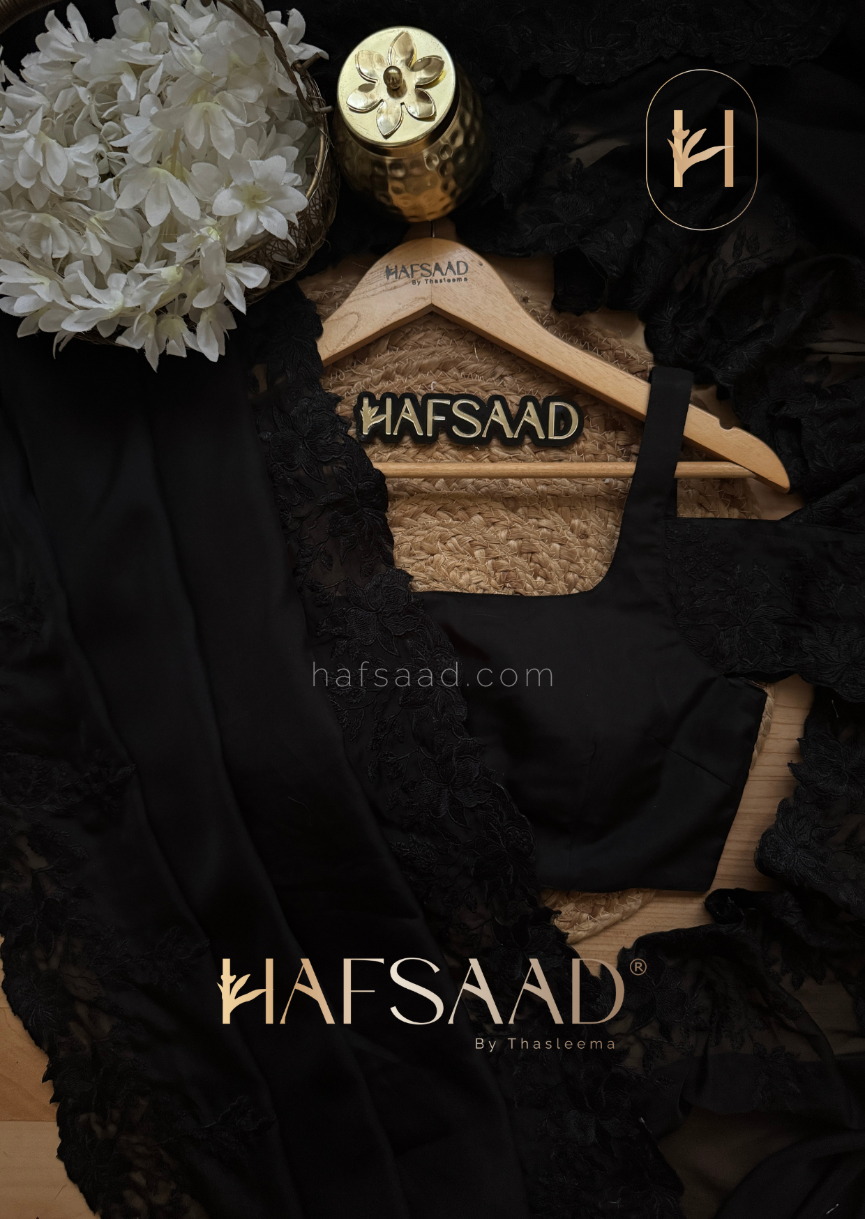 Heidi - Tabby organza saree (Black)