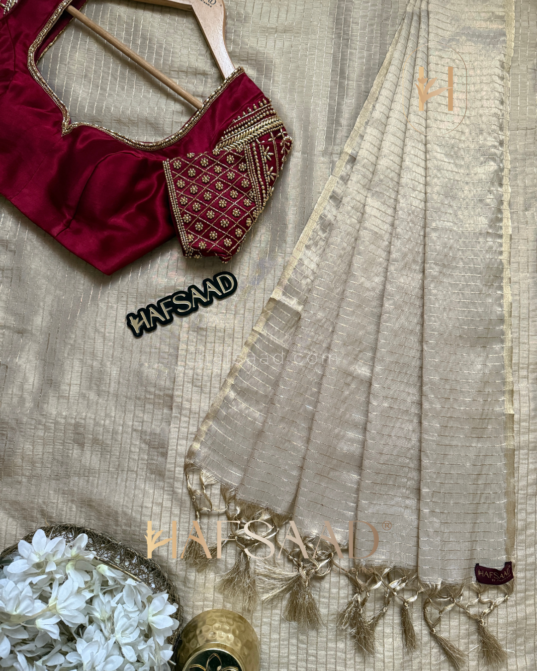 Anju - Semi tissue silk saree