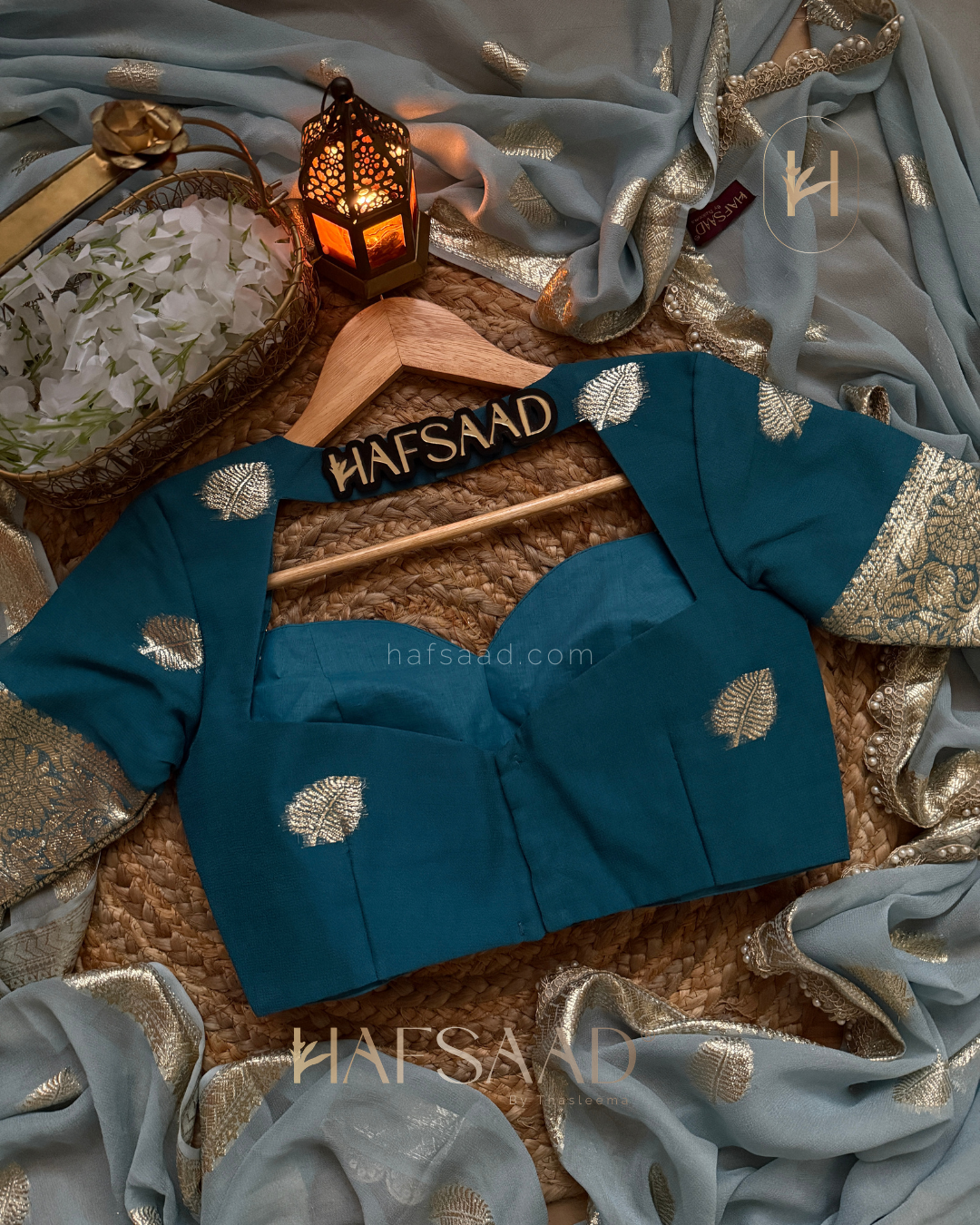 Nafeesa - Pure viscose saree (Sky Blue)