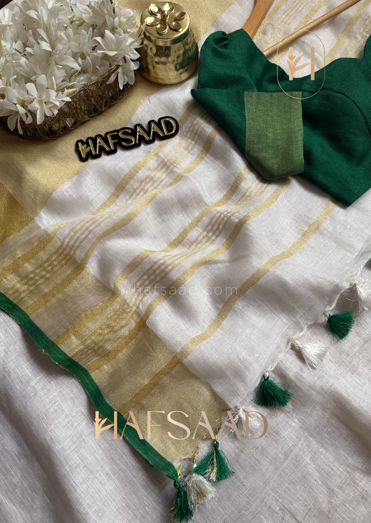 Sundari - Pure linen saree