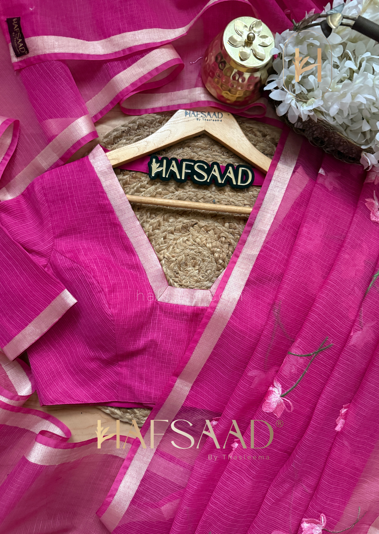 Sandra lotus - Kota Saree (Pink)