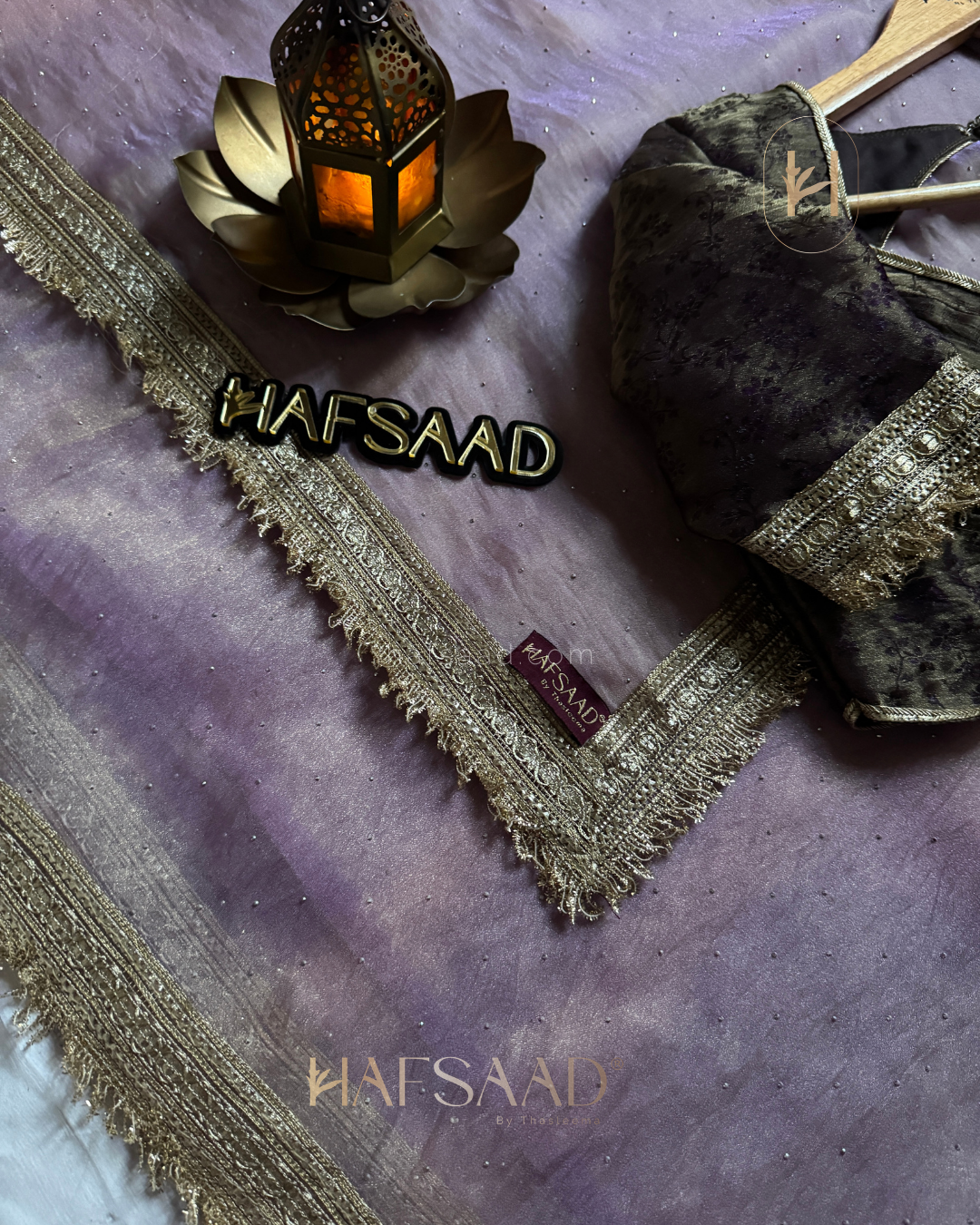 Simran- Kiran Lace Saree (Lilac)