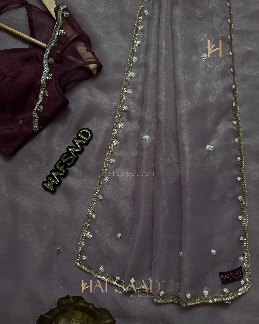 Falak - Chiffon Silk Saree (Lavender)