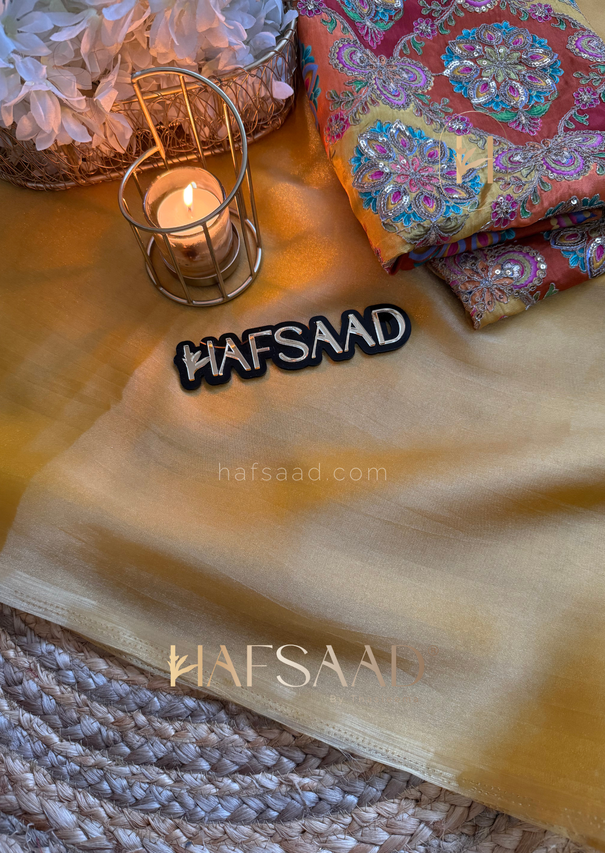 Anya - Soft tissue saree (Yellow)