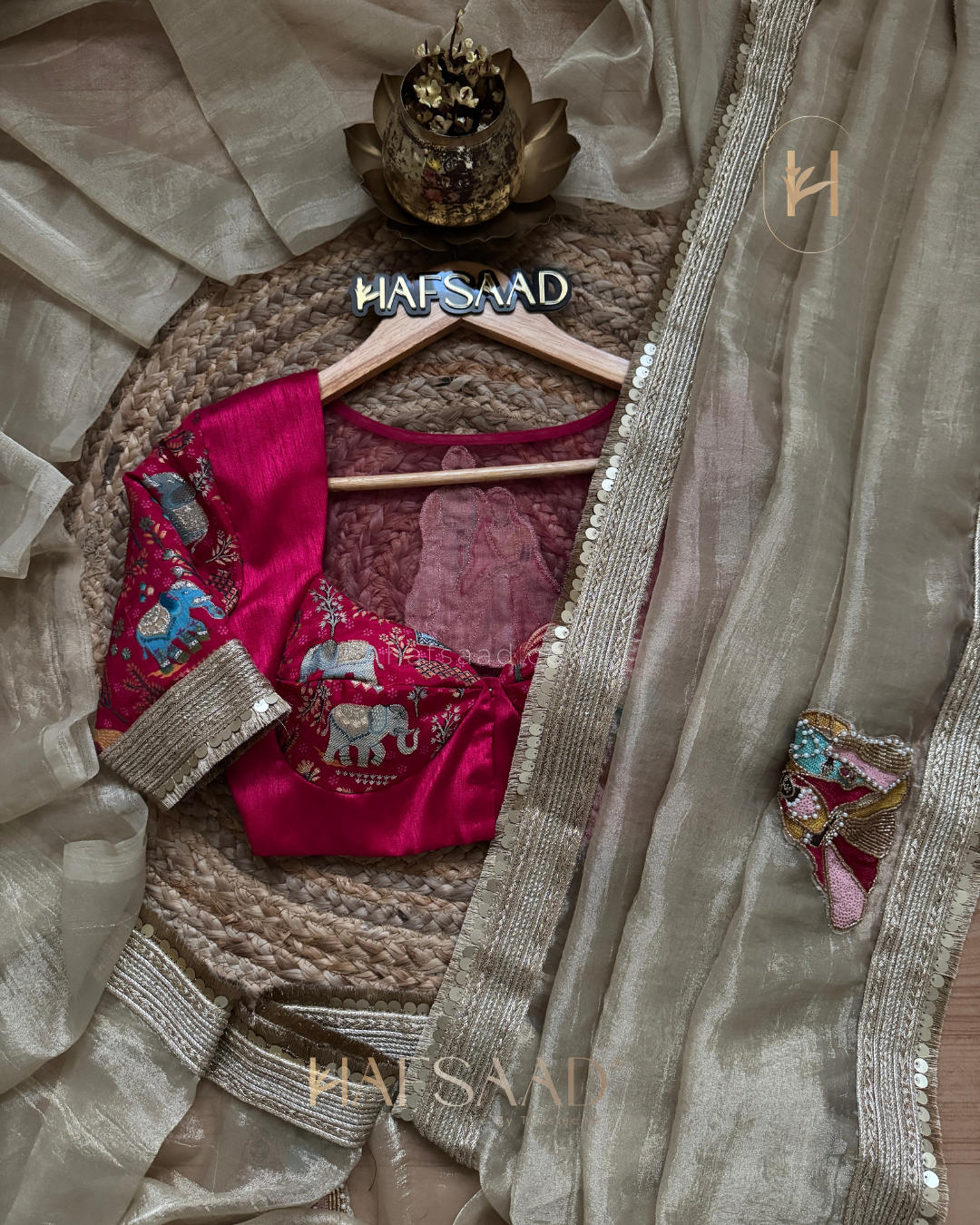 Varshini- Designer tissue saree