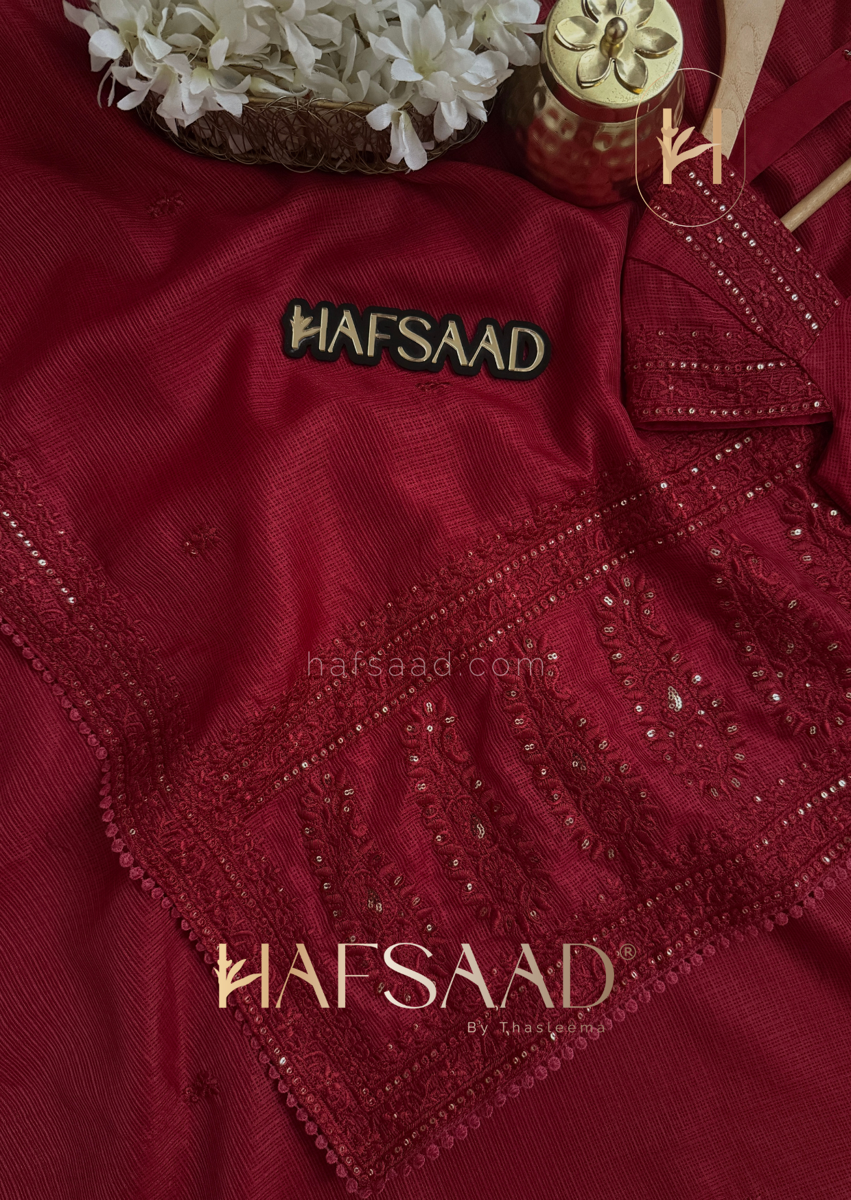 Scarlet - Embroidered Saree