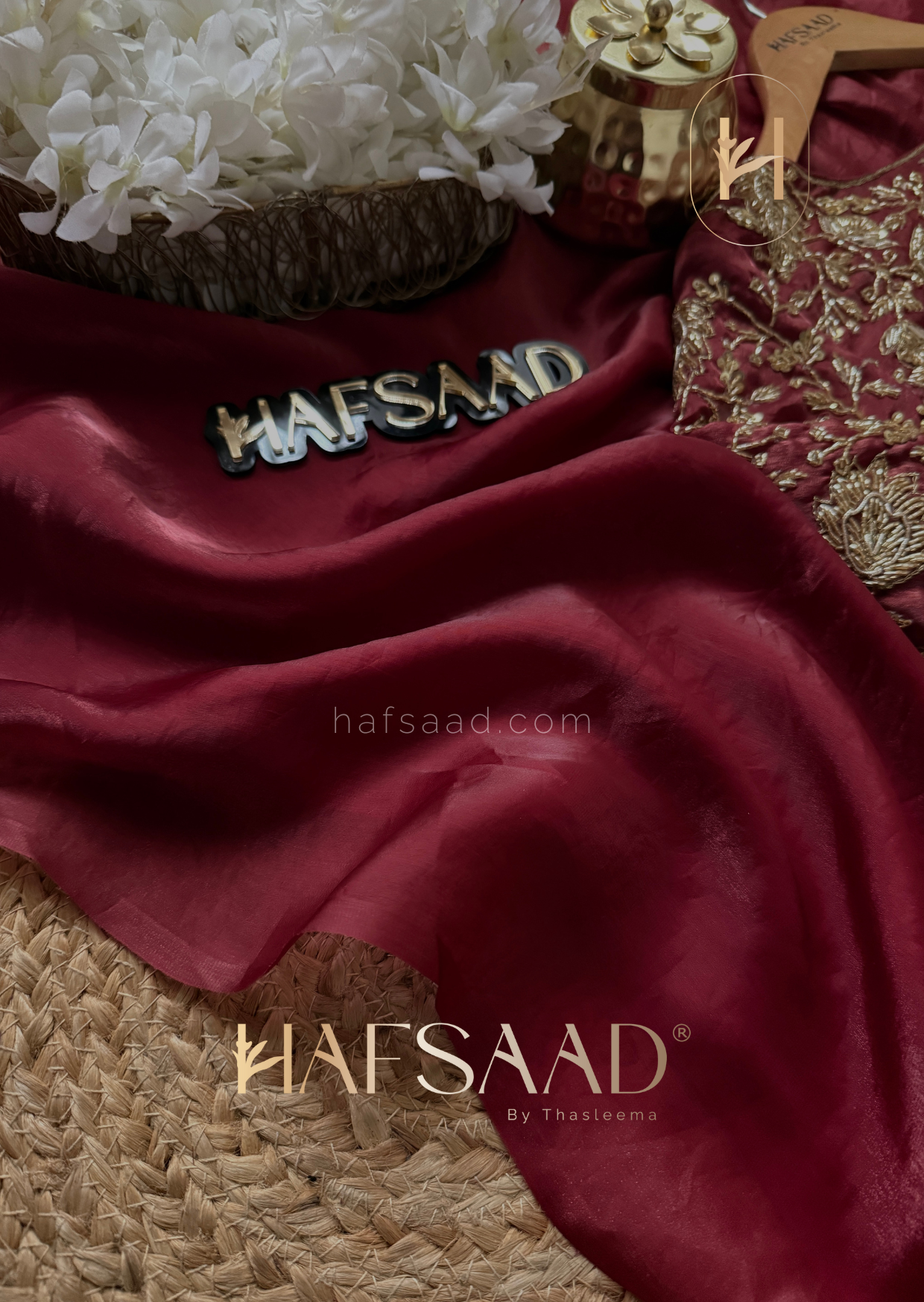 Khushi - Stardust satin saree (Maroon)
